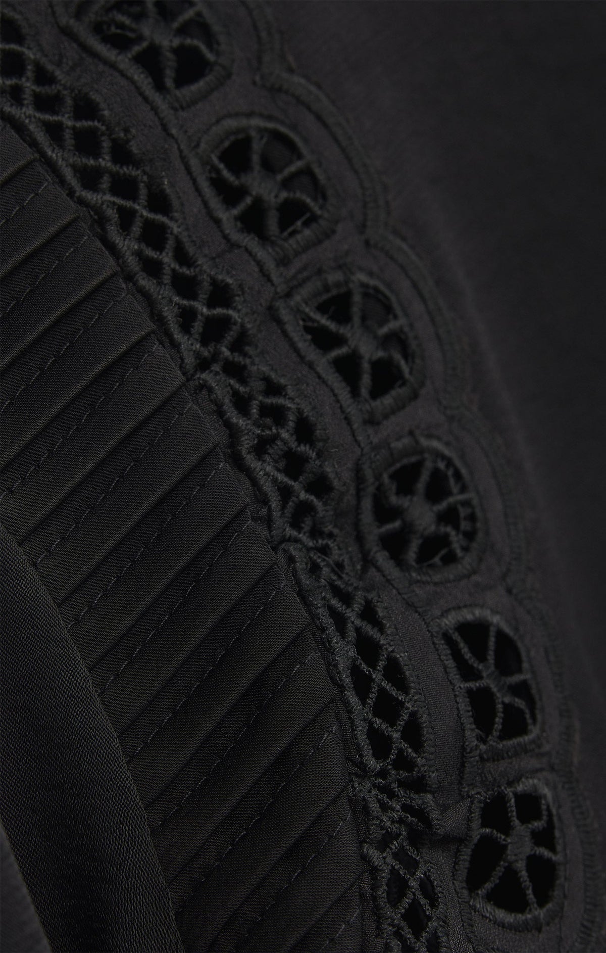 Silvana Mock Neck Embroidered Top