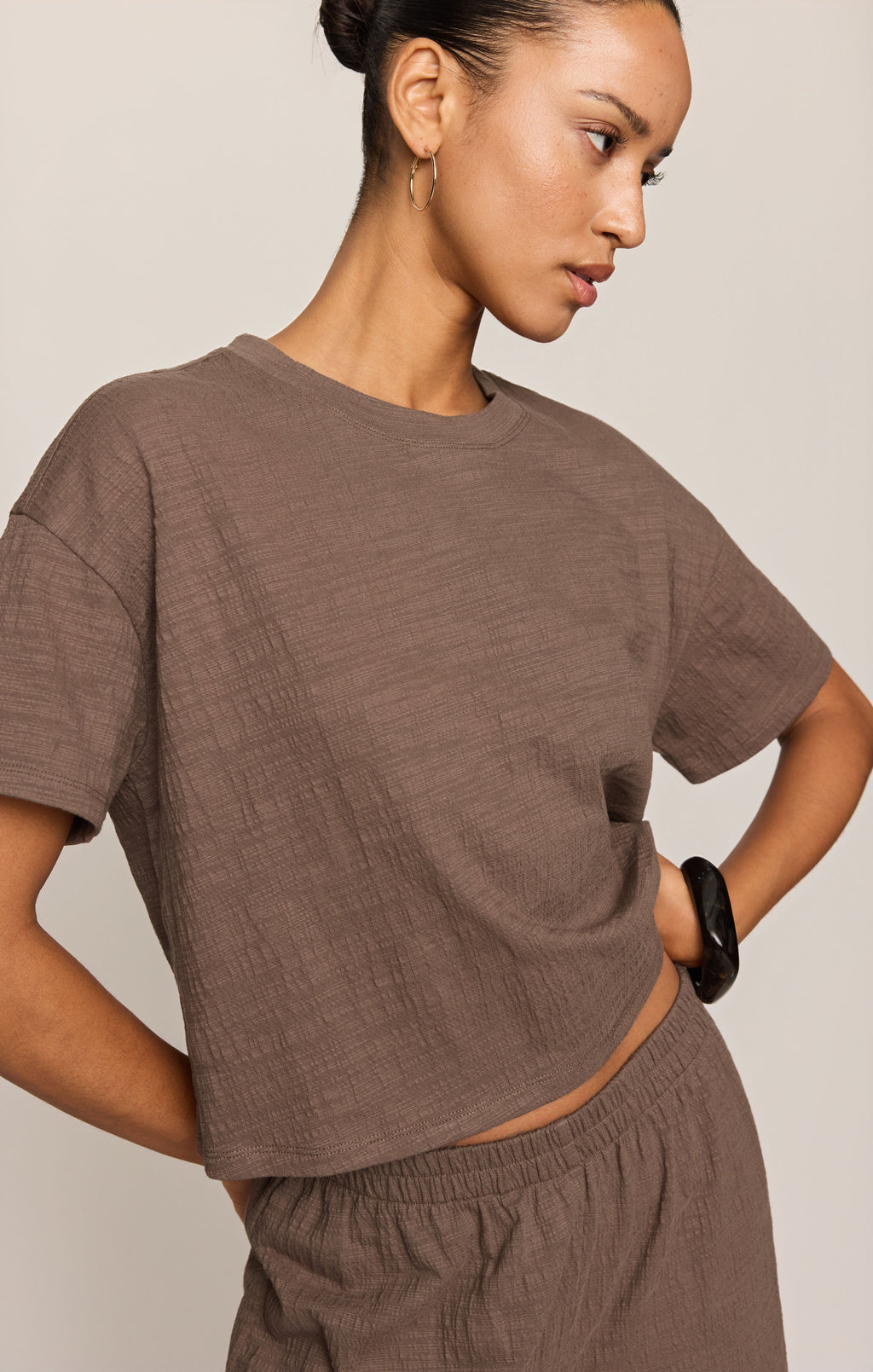Sway Textured Cropped Tee