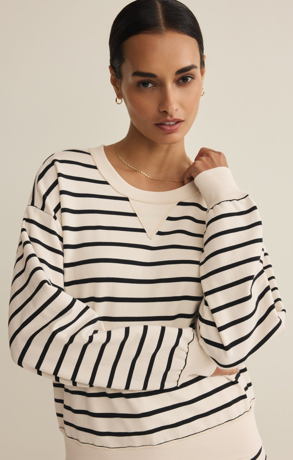 Stand Out Striped Modal Sweatshirt