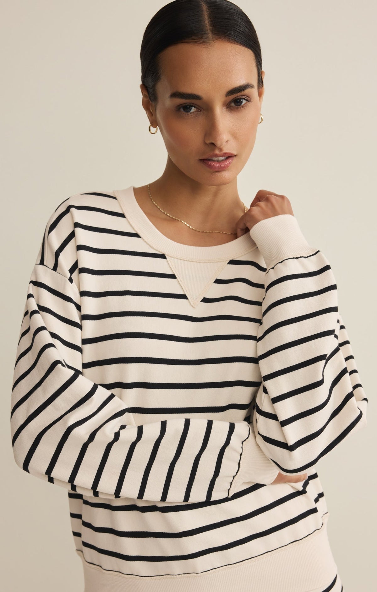 Stand Out Striped Modal Sweatshirt