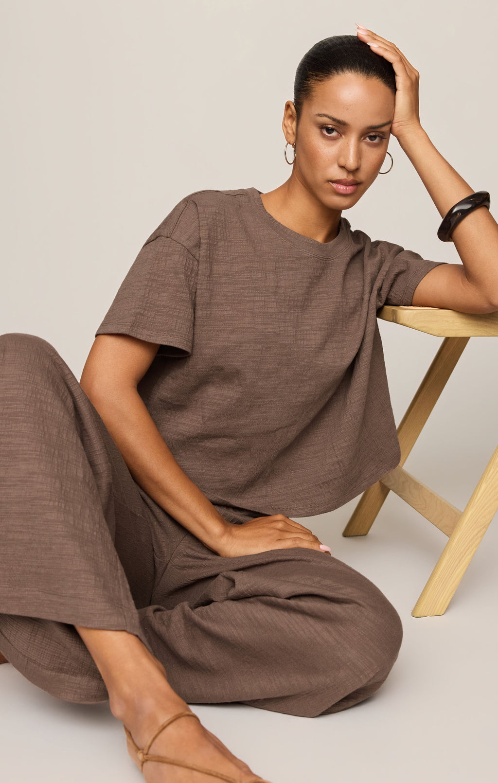 Sway Textured Cropped Tee