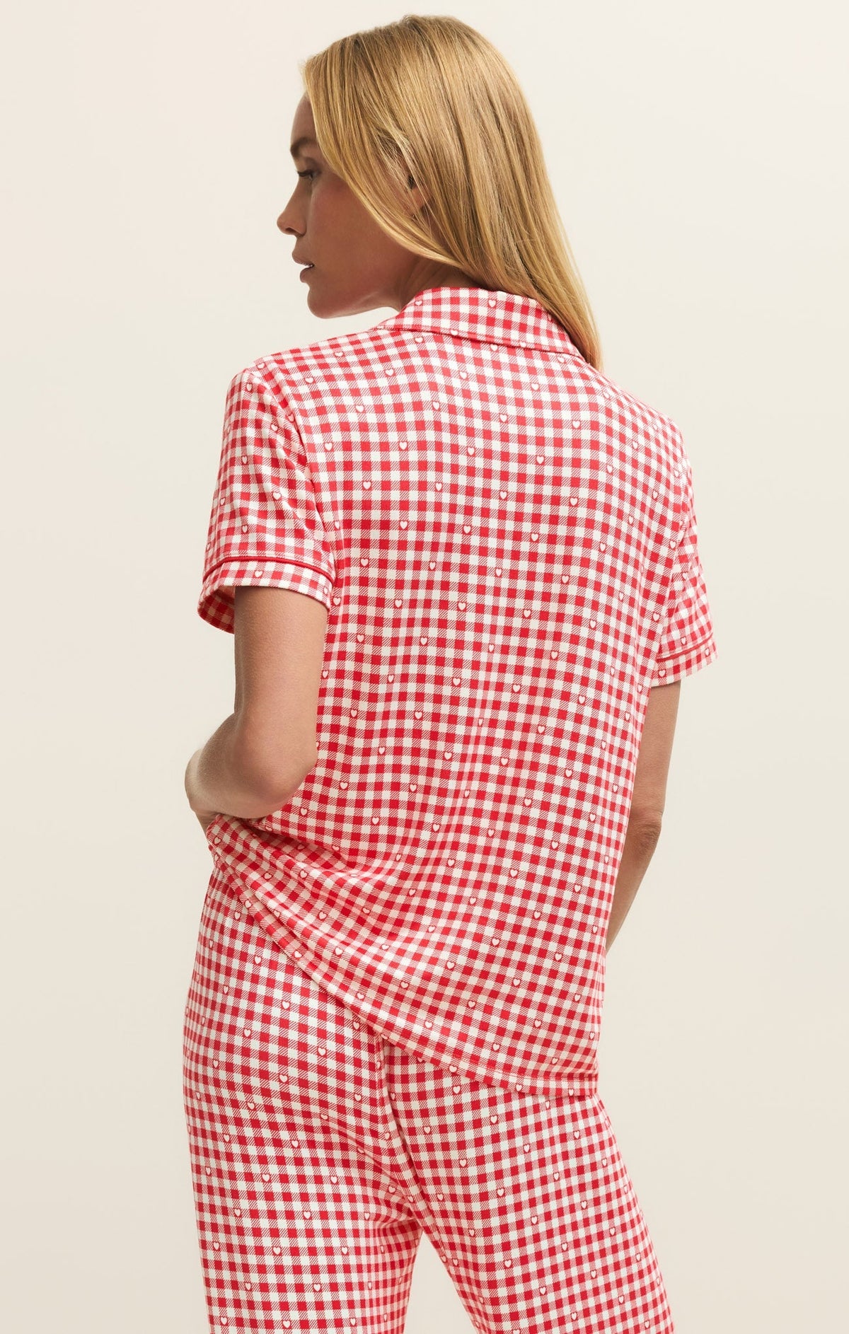 Gingham PJ Top