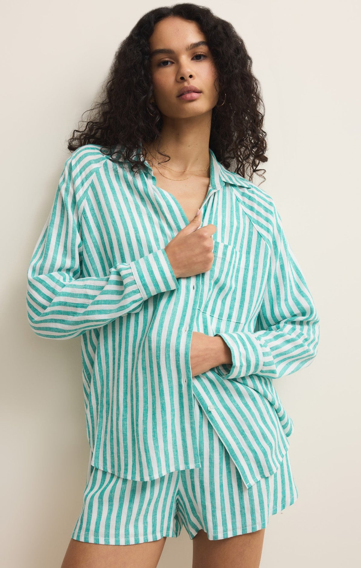 The Perfect Linen Striped Short