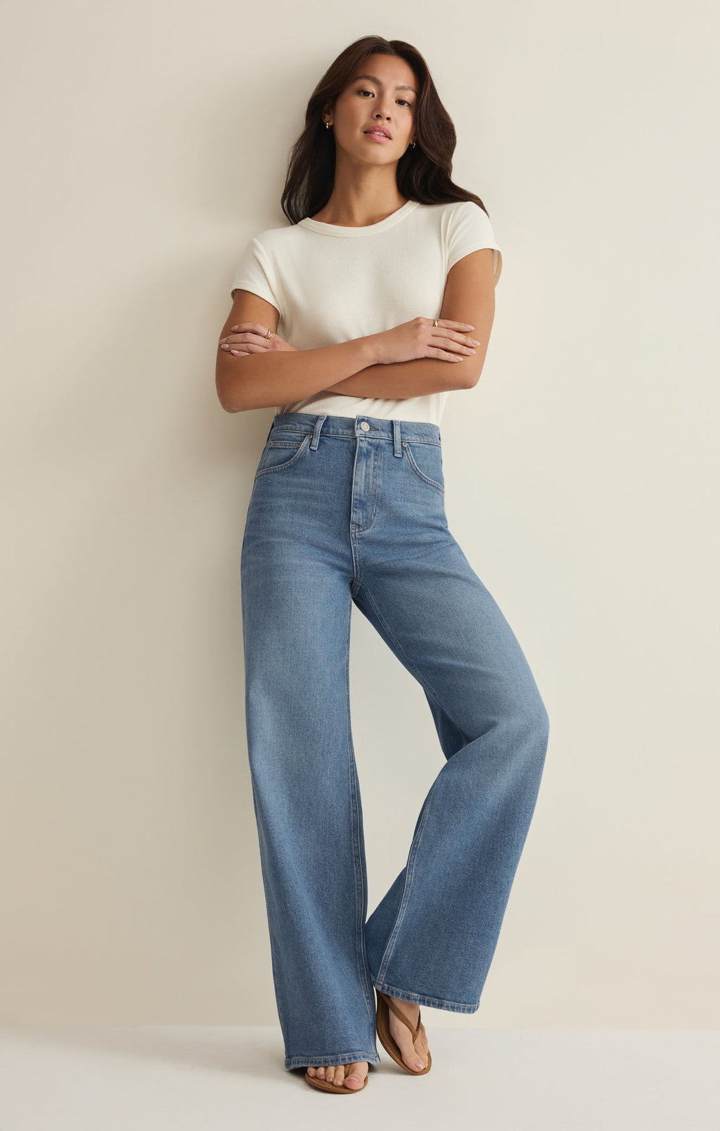 Nova High Rise Wide Leg Denim Pant