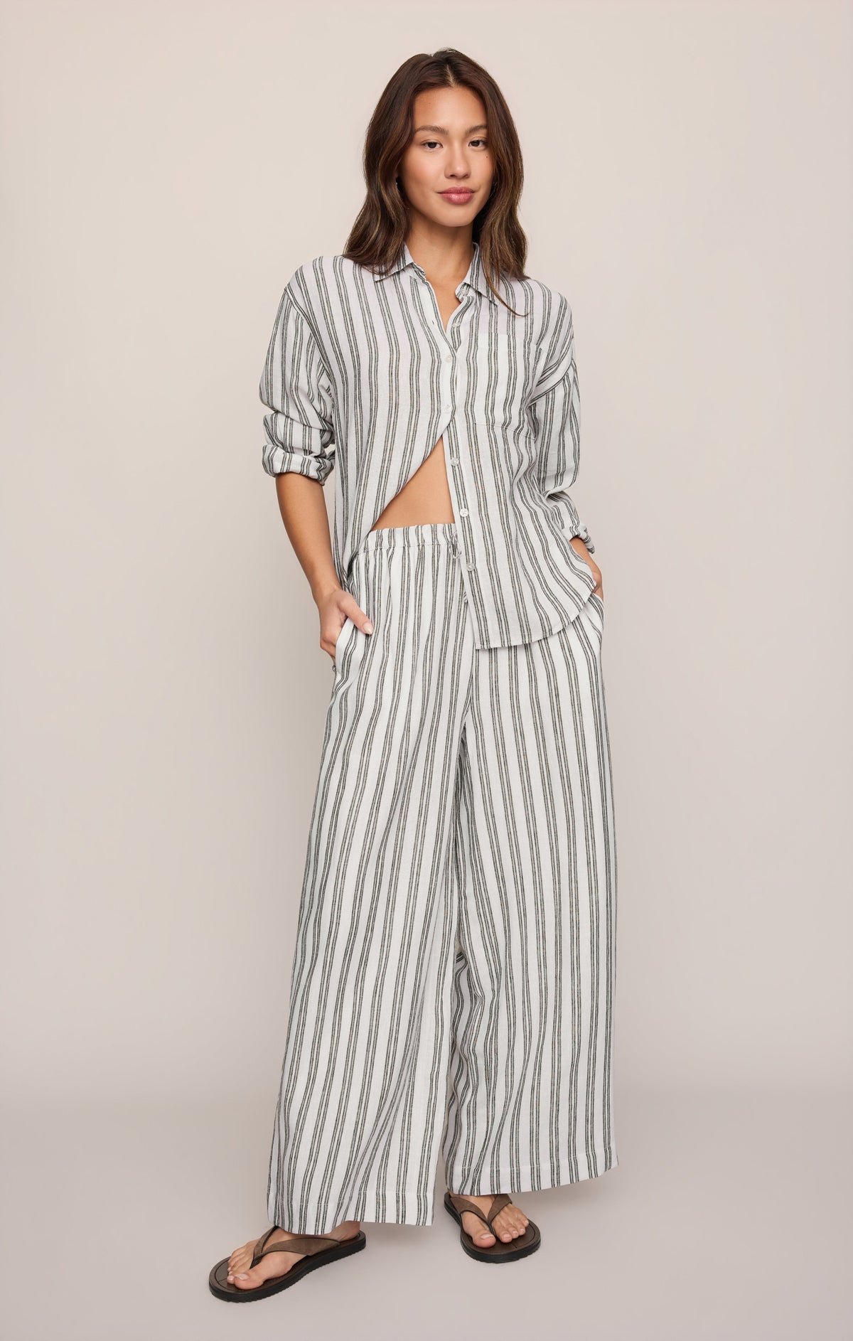 The Perfect Striped Linen Pant