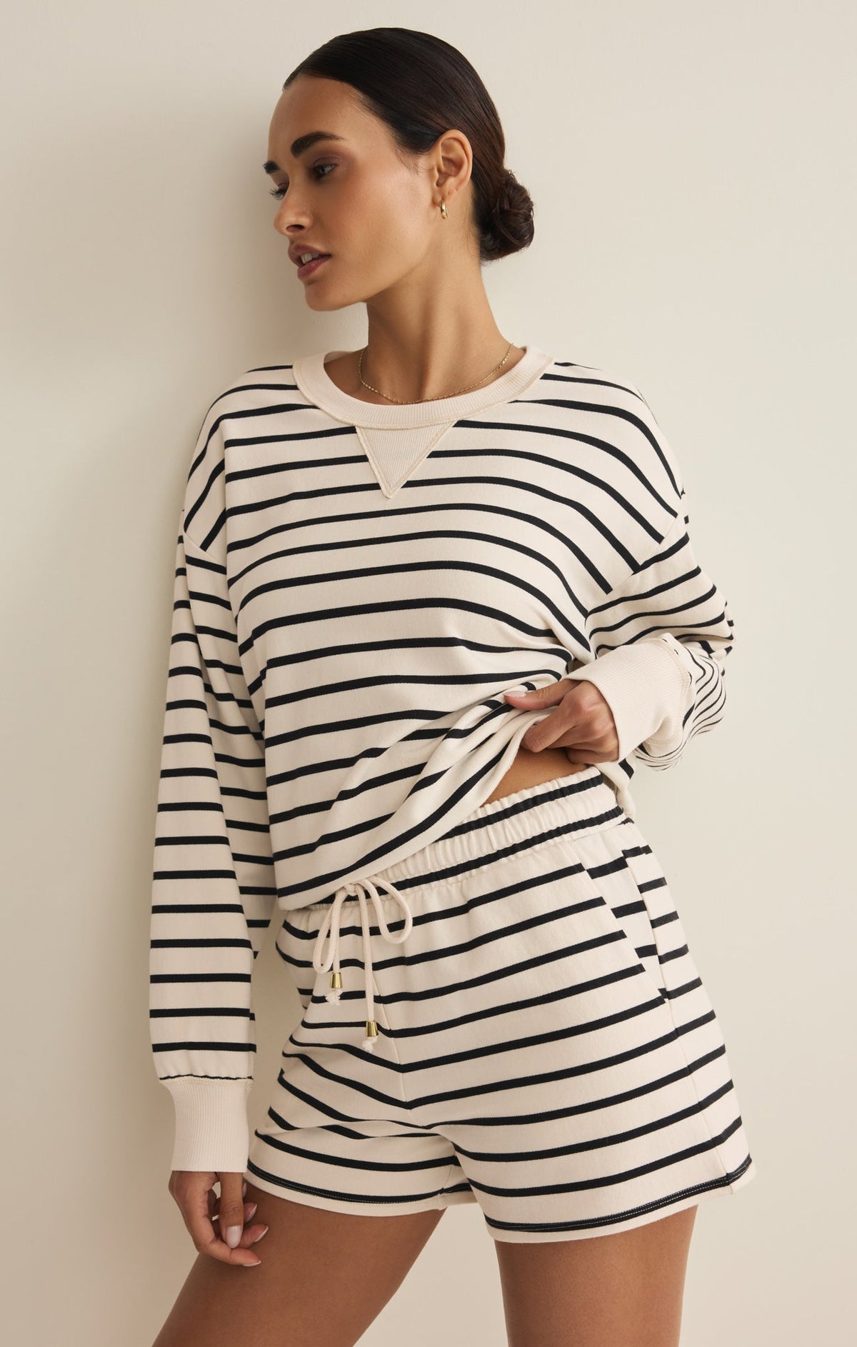 Stand Out Striped Modal Sweatshirt
