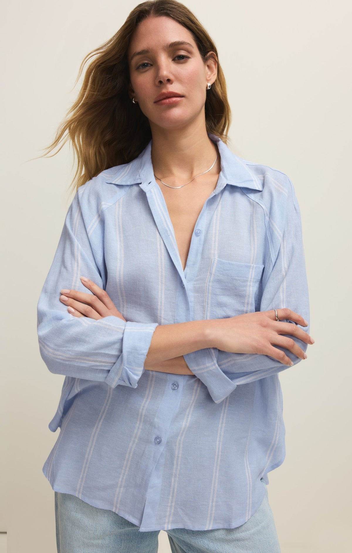 The Perfect Linen Striped Top