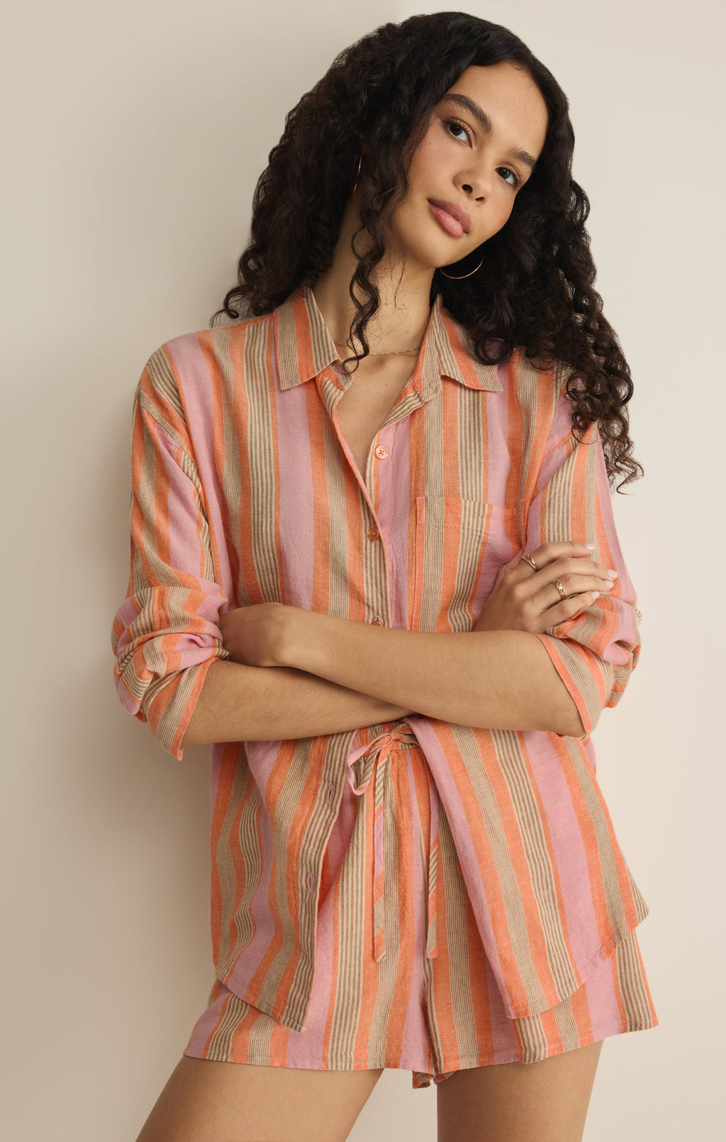 The Perfect Linen Striped Short
