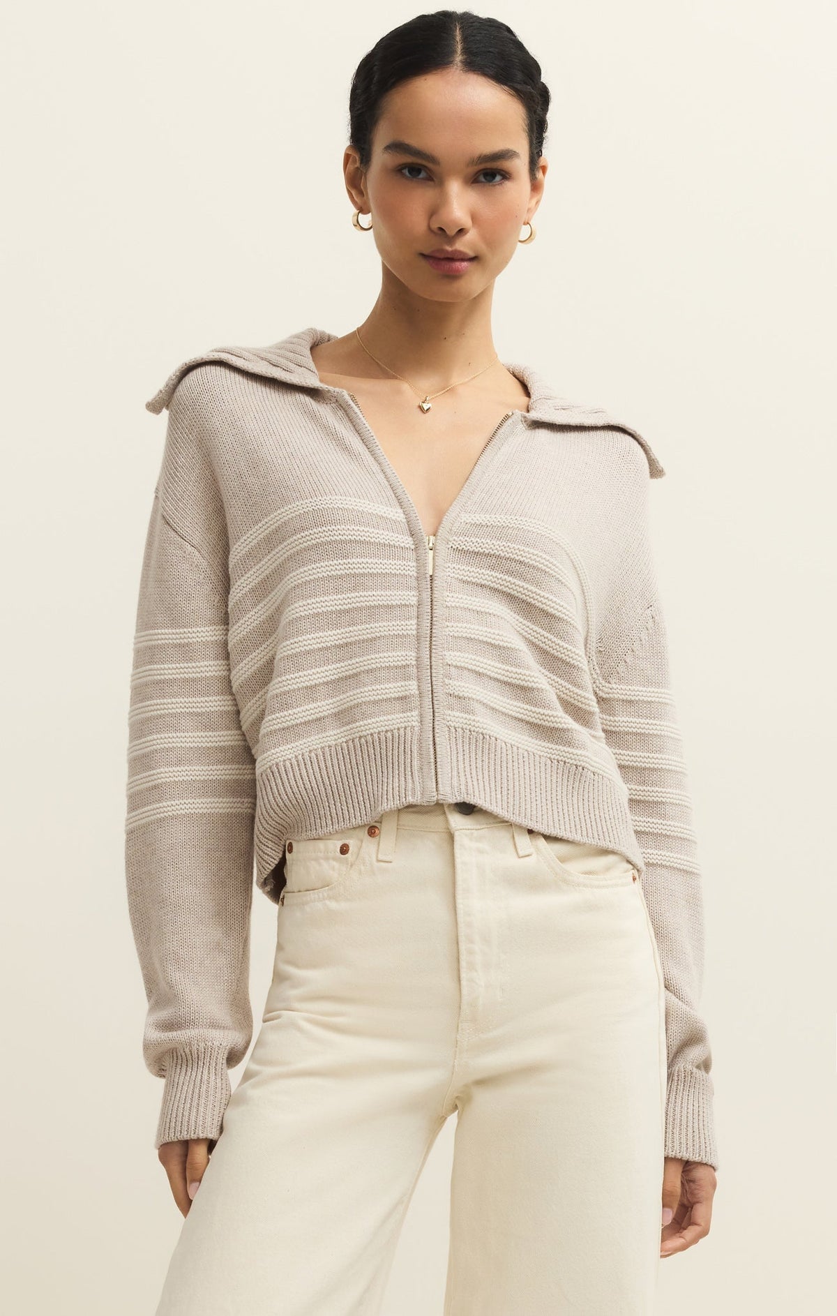 Kovac Cropped Sweater Jacket