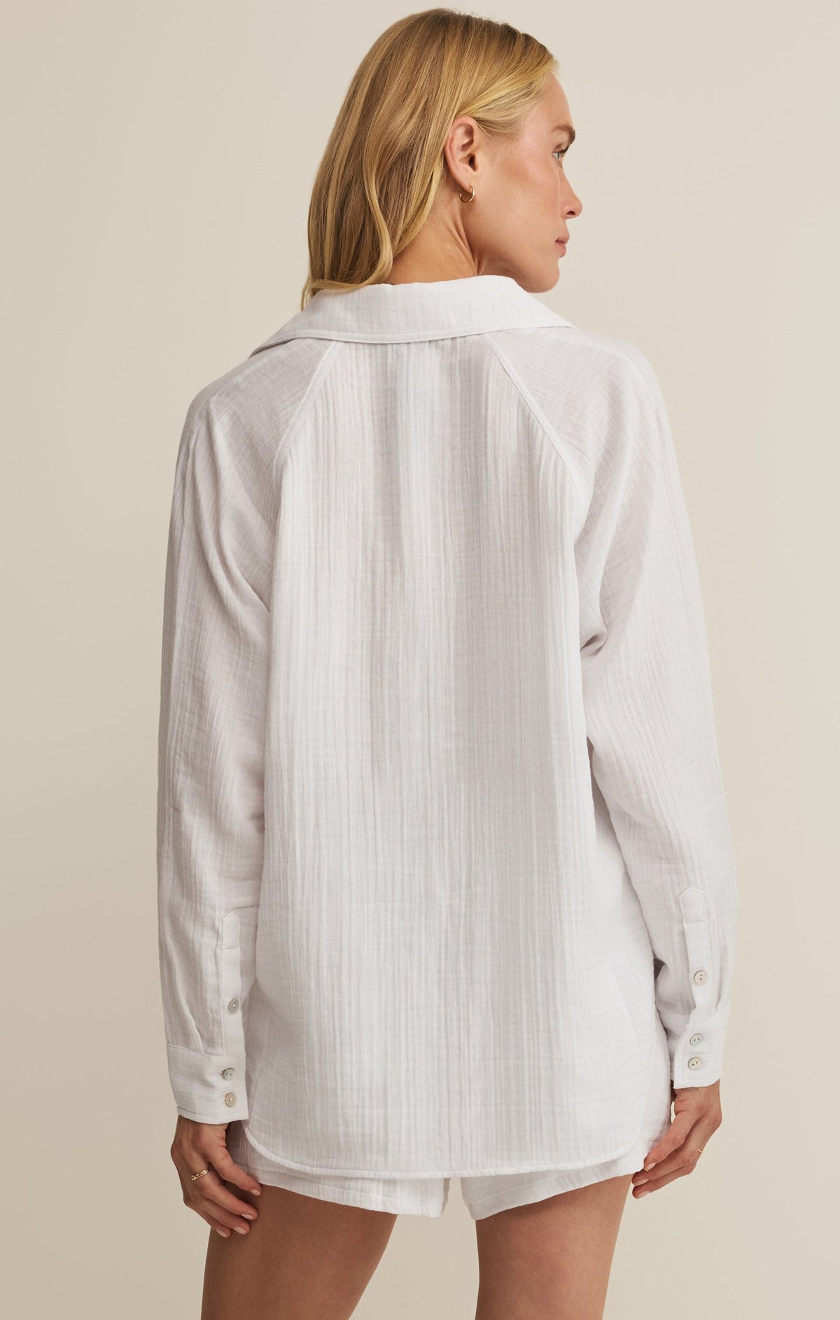 The Perfect Airy Gauze Button Up