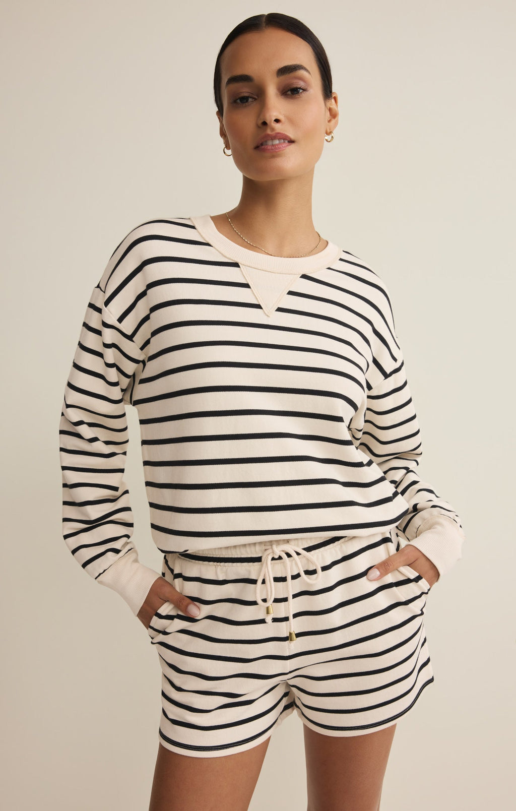 Stand Out Striped Modal Sweatshirt