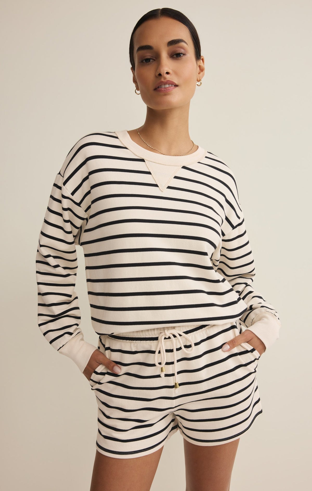 Stand Out Striped Modal Sweatshirt