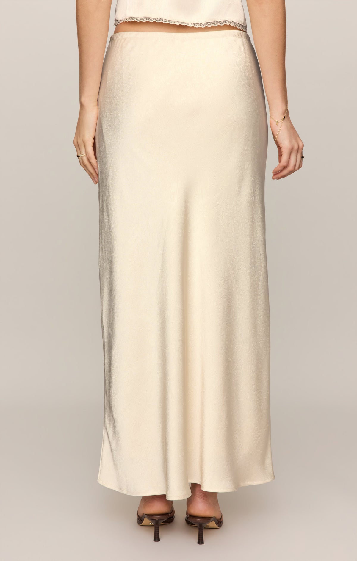 Viva Satin Midi Skirt