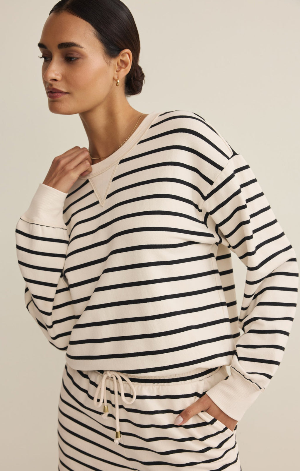 Stand Out Striped Modal Sweatshirt