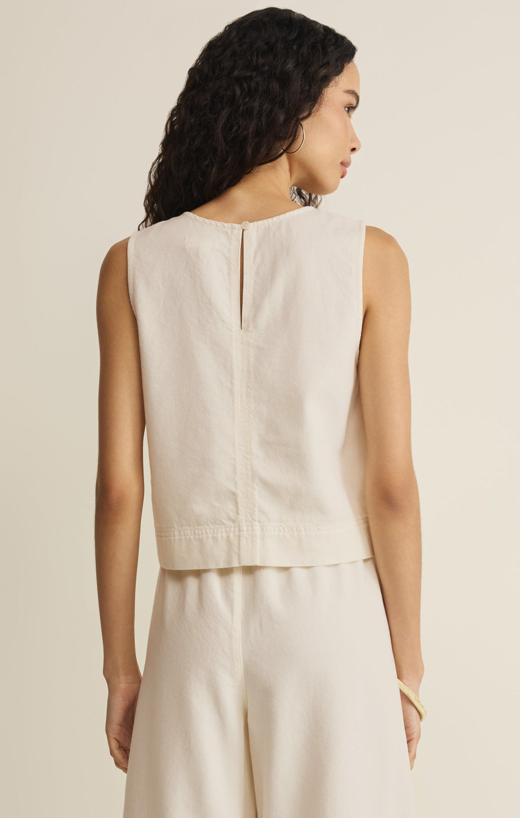 Sun Seeker Twill Cropped Tank