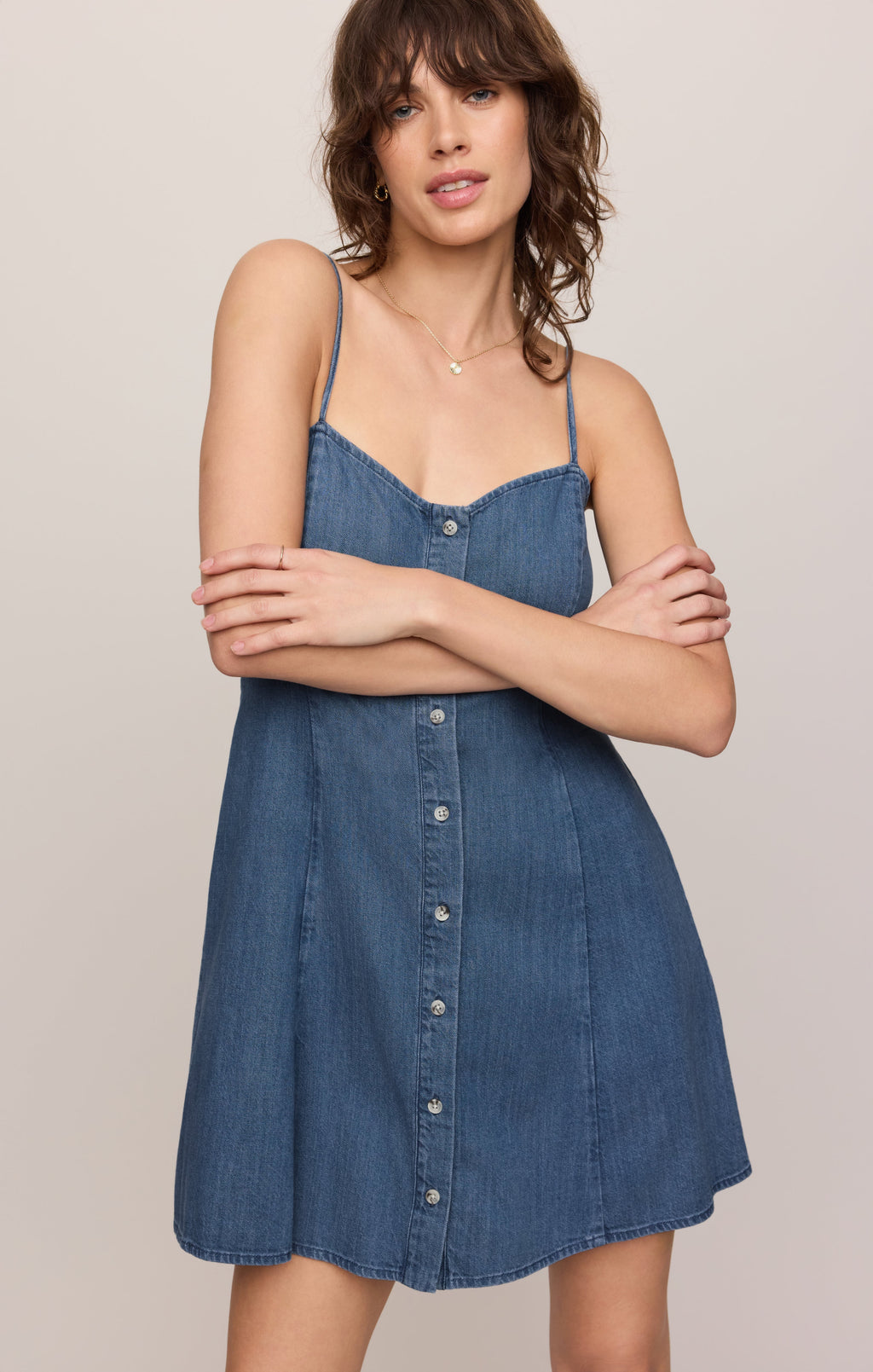 Angel Eyes Denim Mini Dress