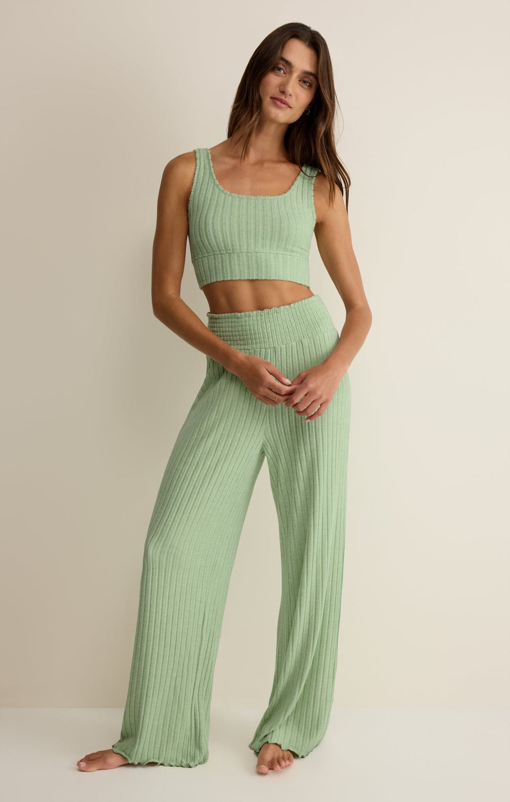 Zoe Silky Rib Tank Bra