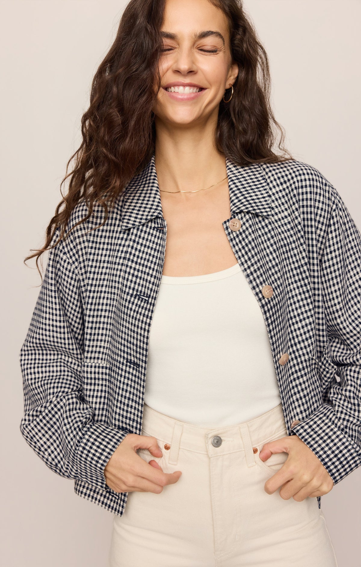 Monroe Gingham Jacket