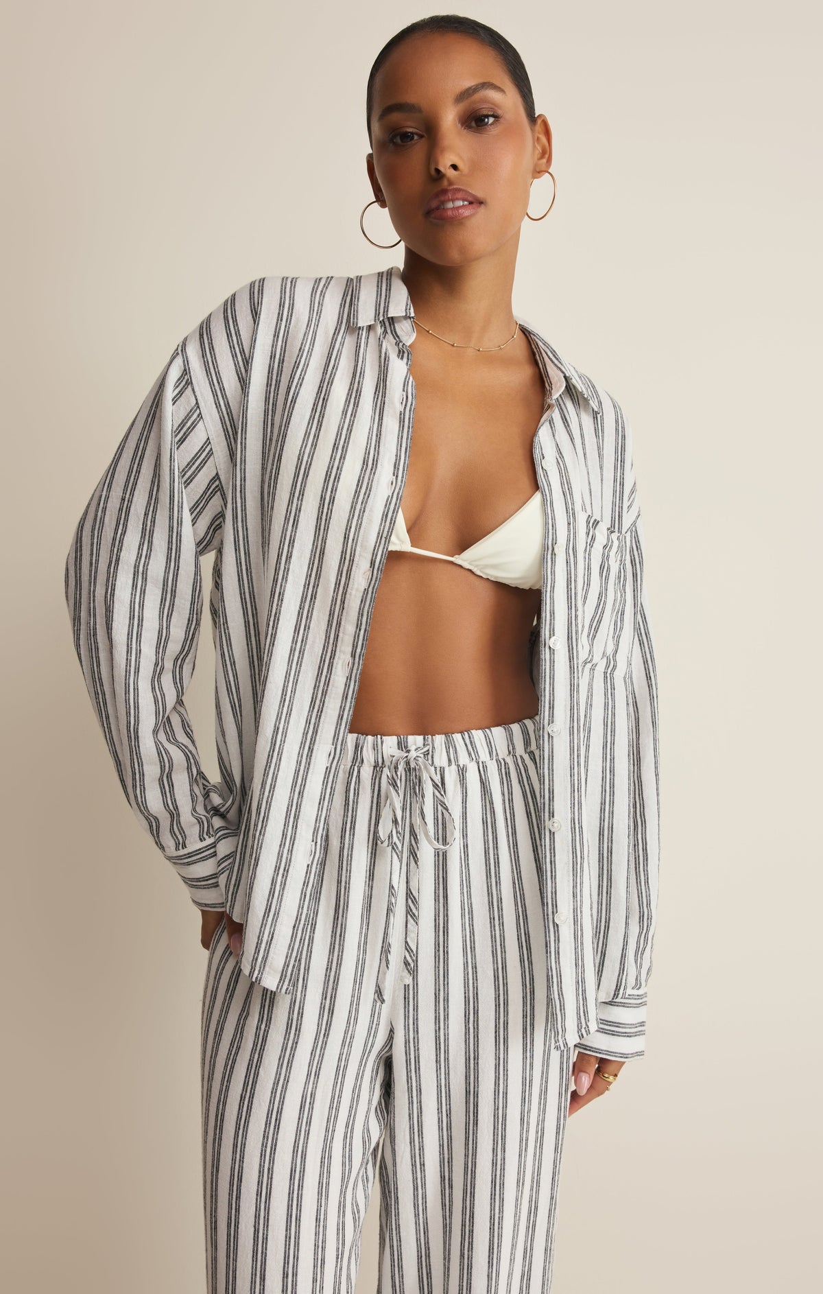 The Perfect Striped Linen Pant