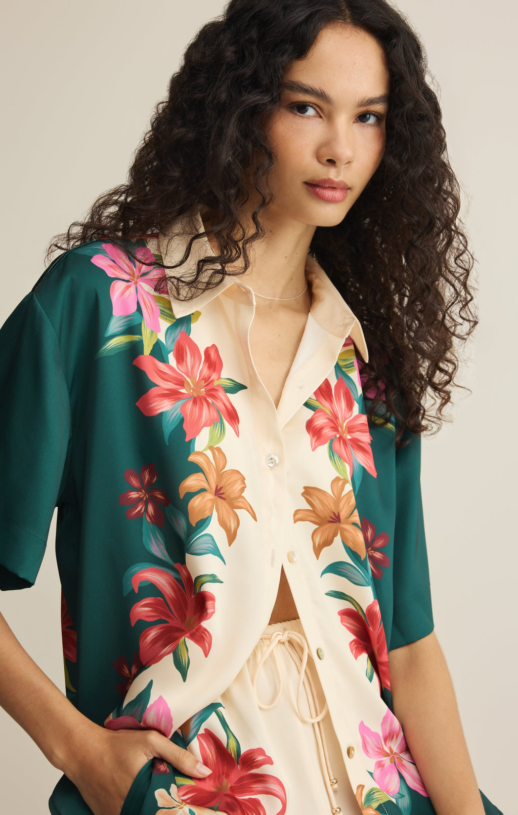 Lani Floral Button Up