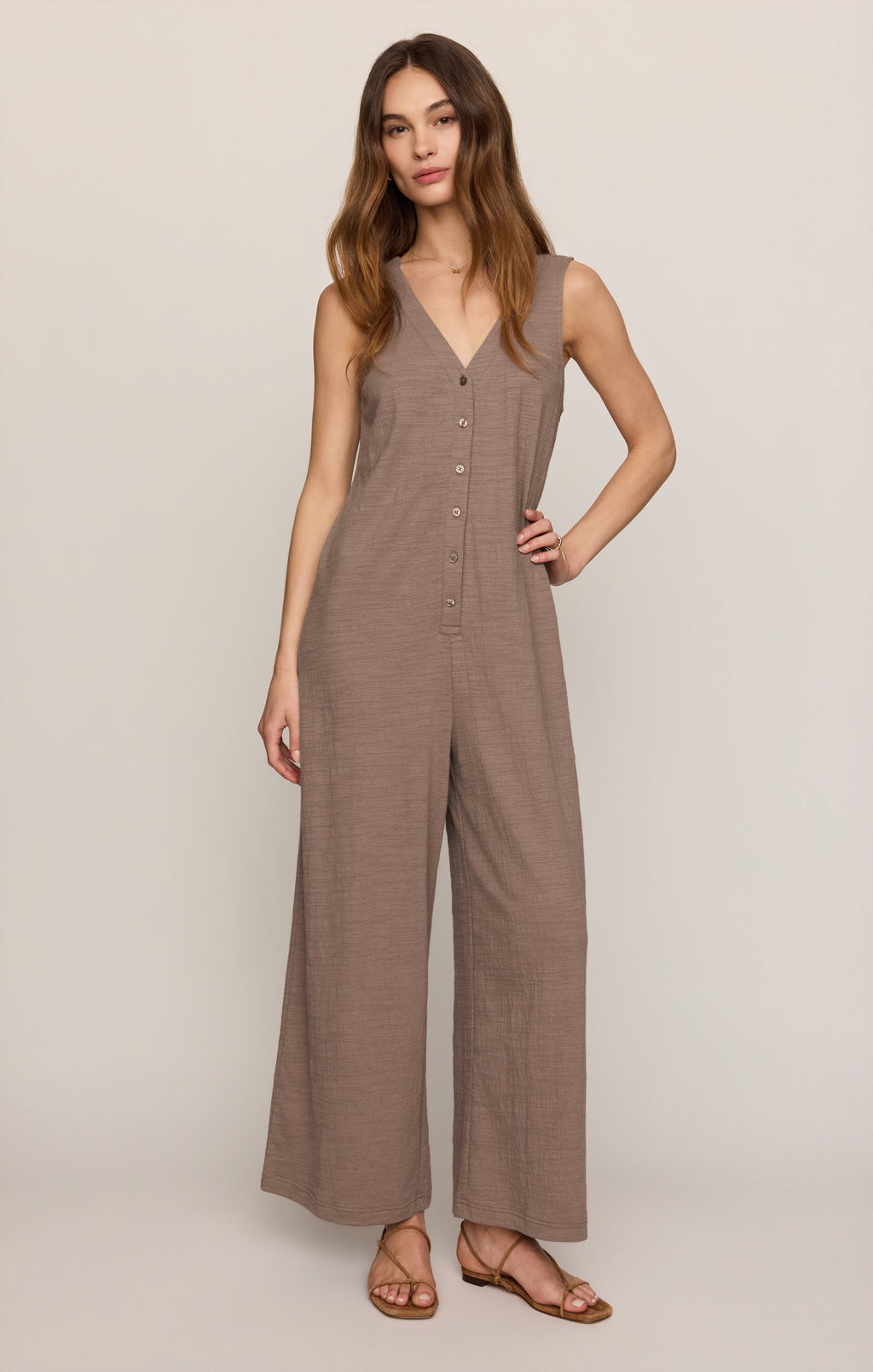 Solace Textured Slub Jumpsuit