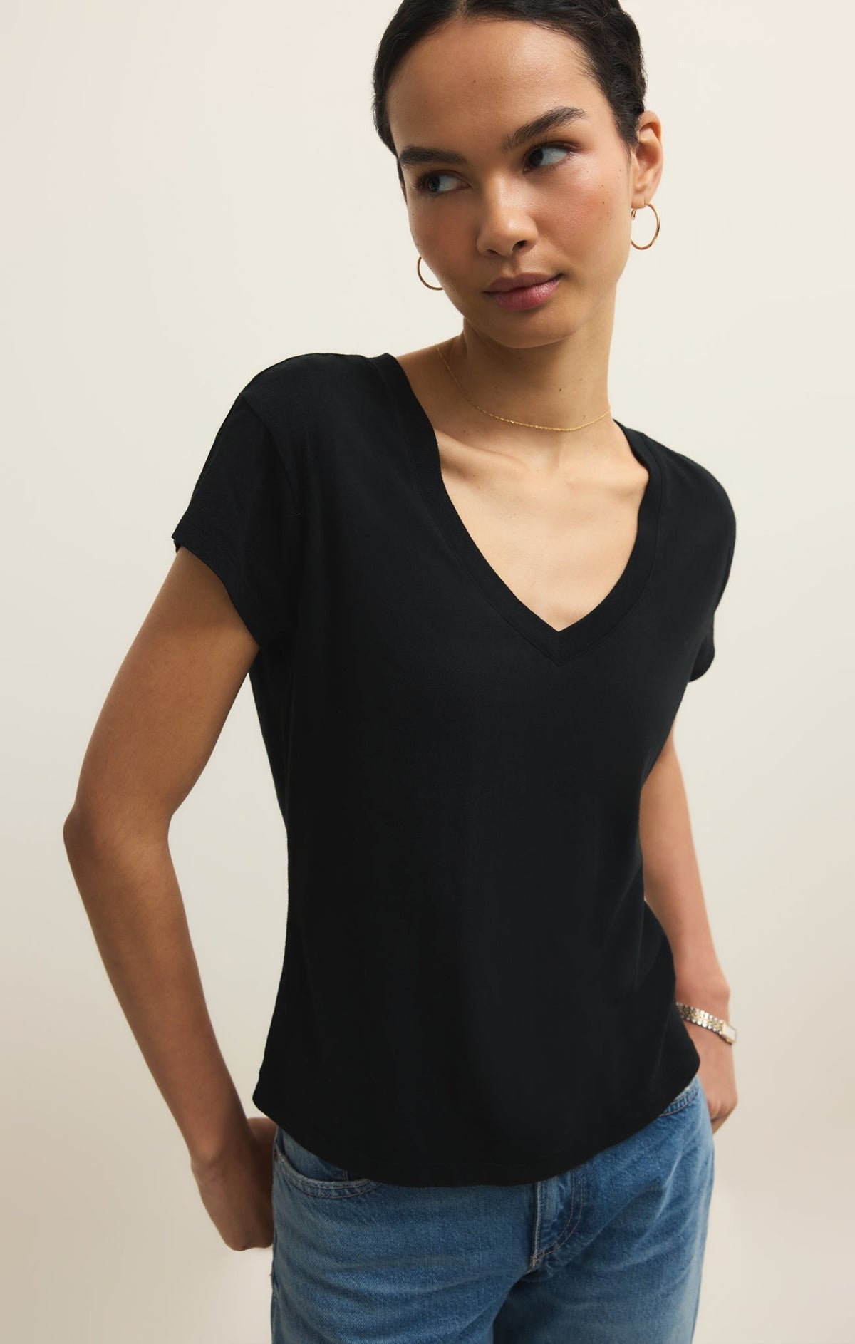 Modern Jersey V-Neck Tee