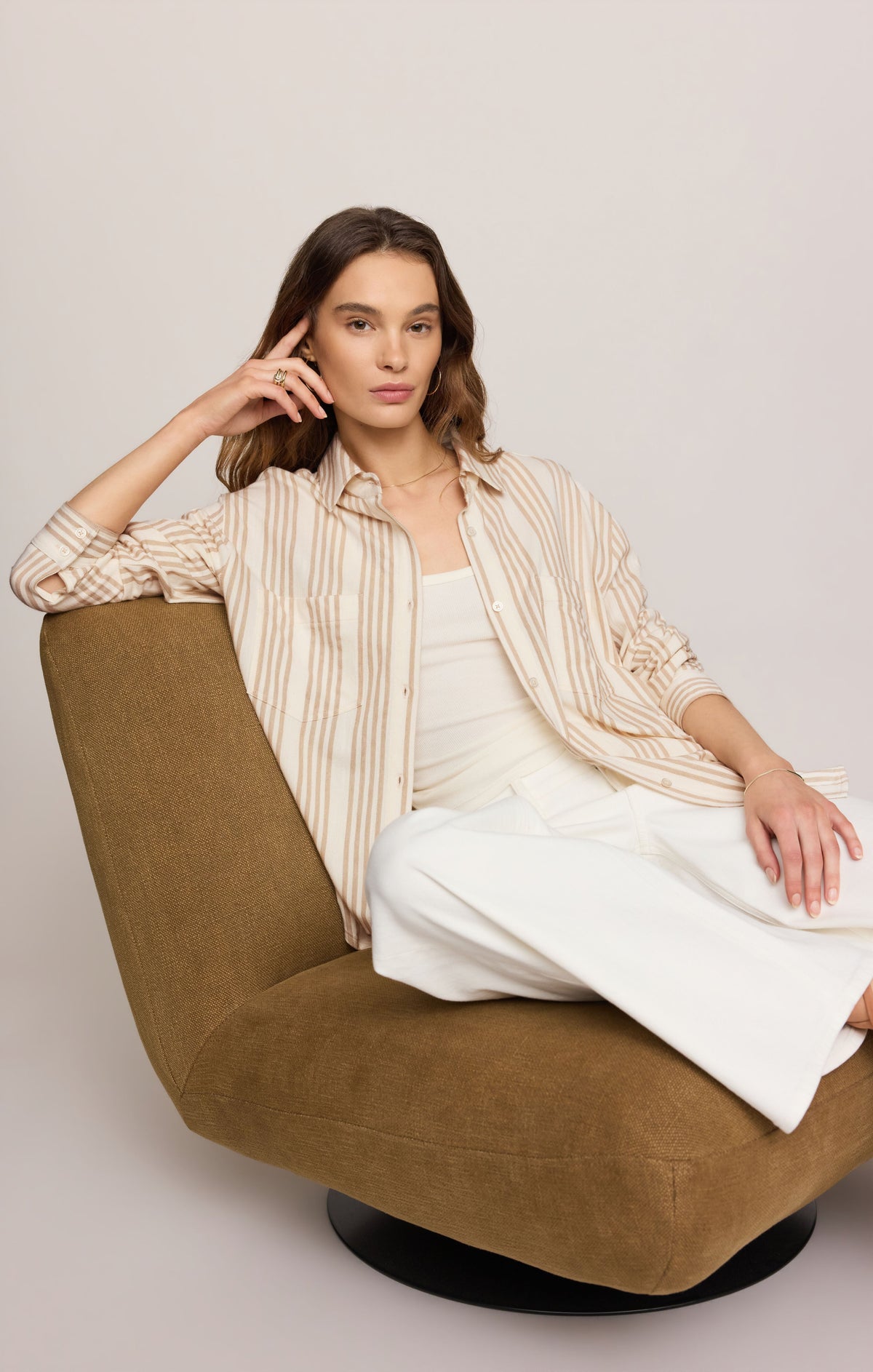 Reese Button Up Stripe Top