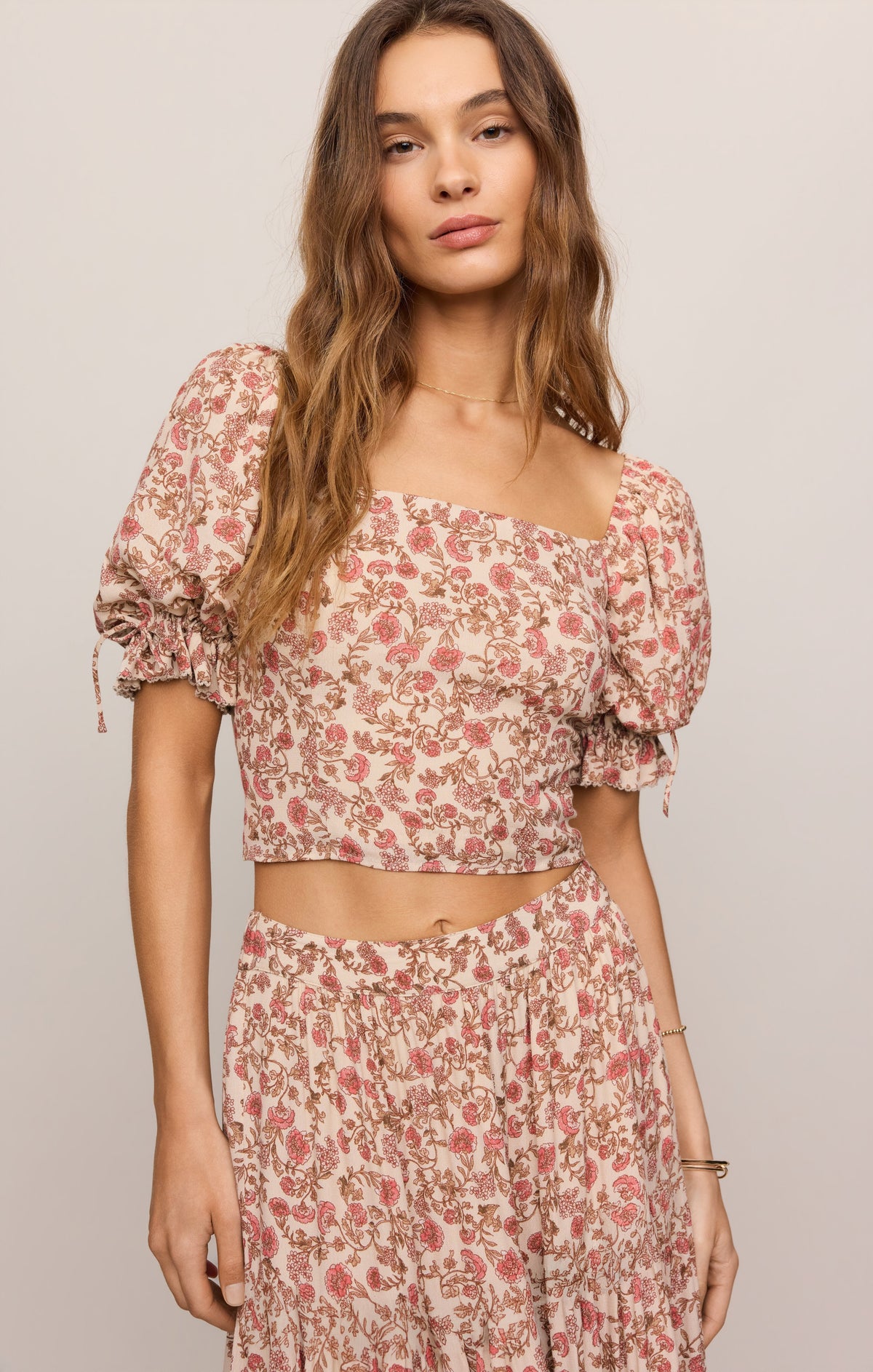 Moira Floral Cropped Top