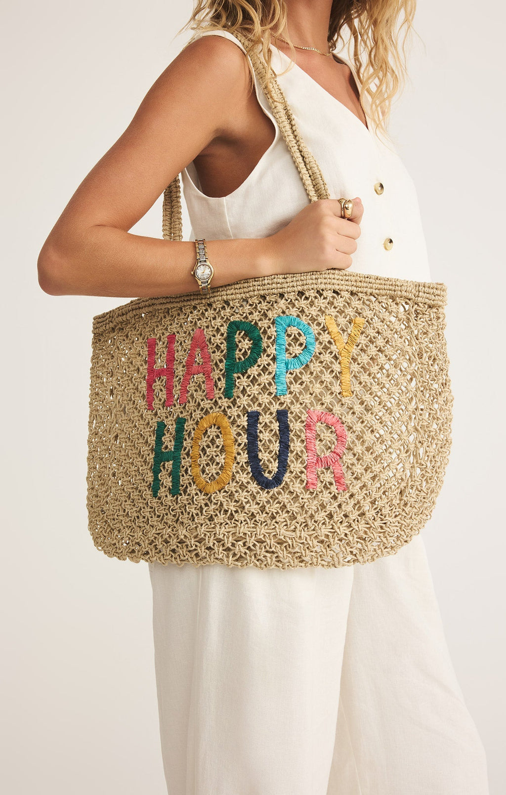Woven Jute Tote Bag