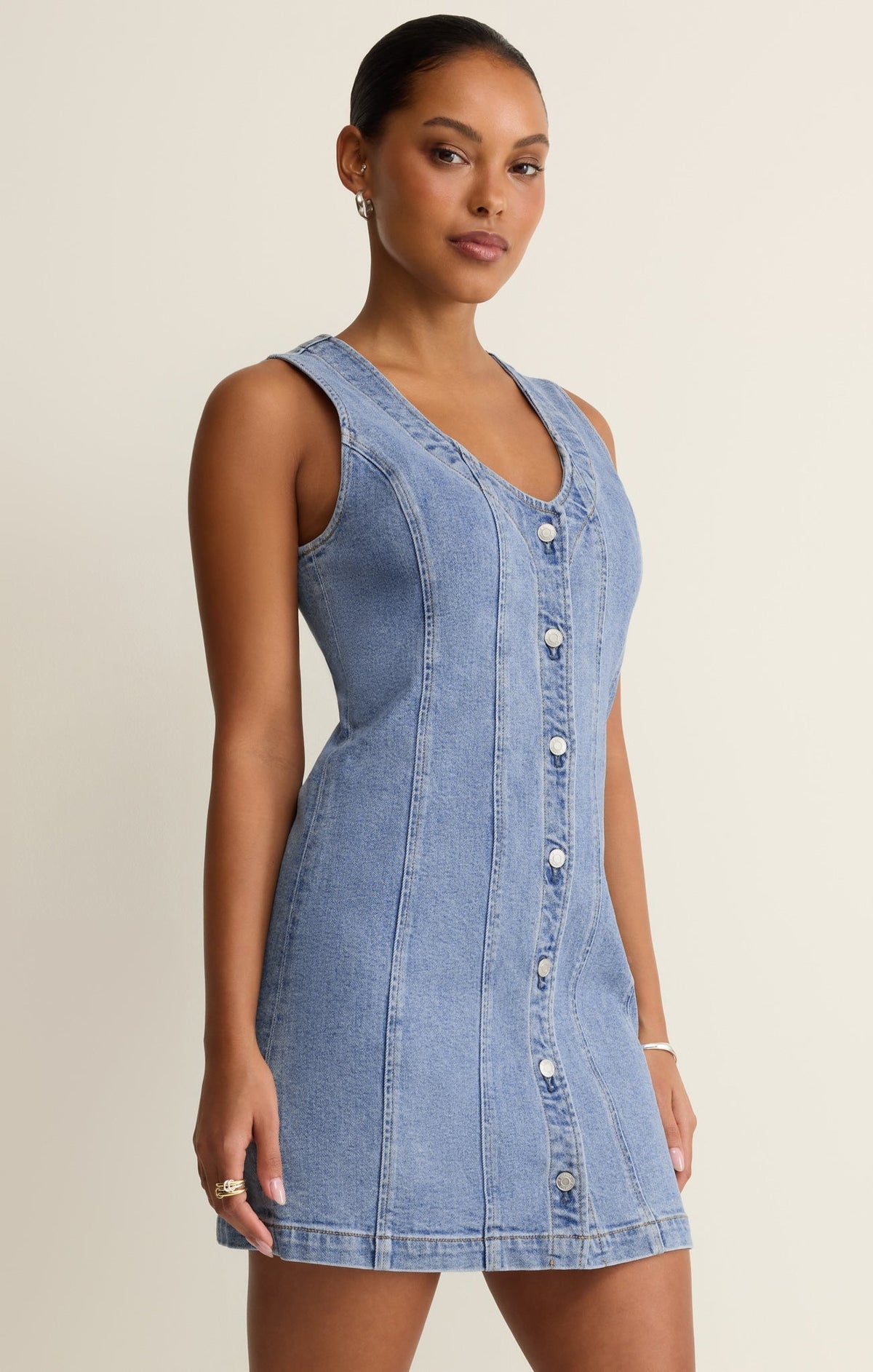 Jolie Denim Mini Dress