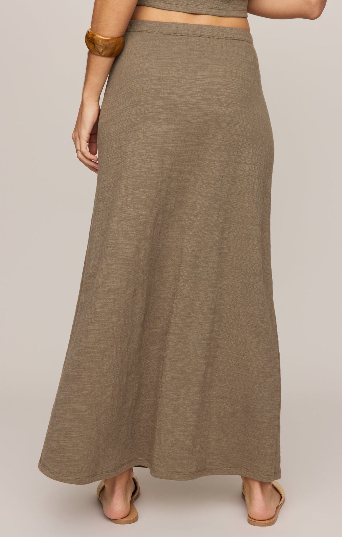 Delavine Textured Midi Skirt
