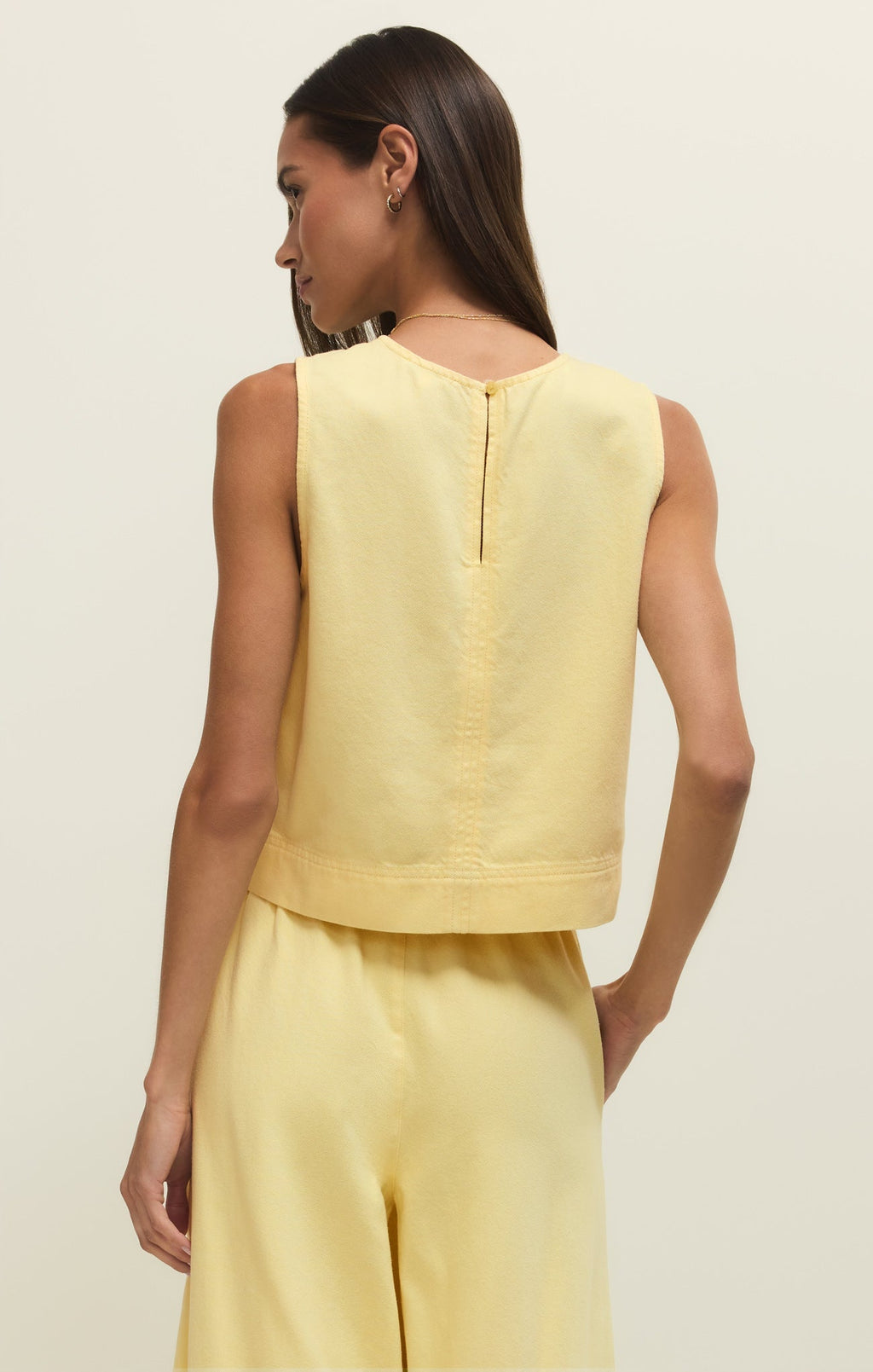Sun Seeker Twill Cropped Tank