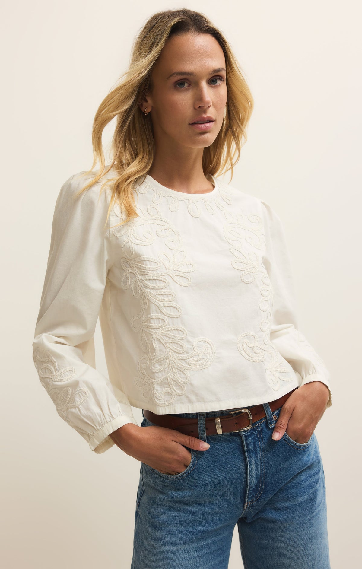 Tatiana Embroidered Cropped Top