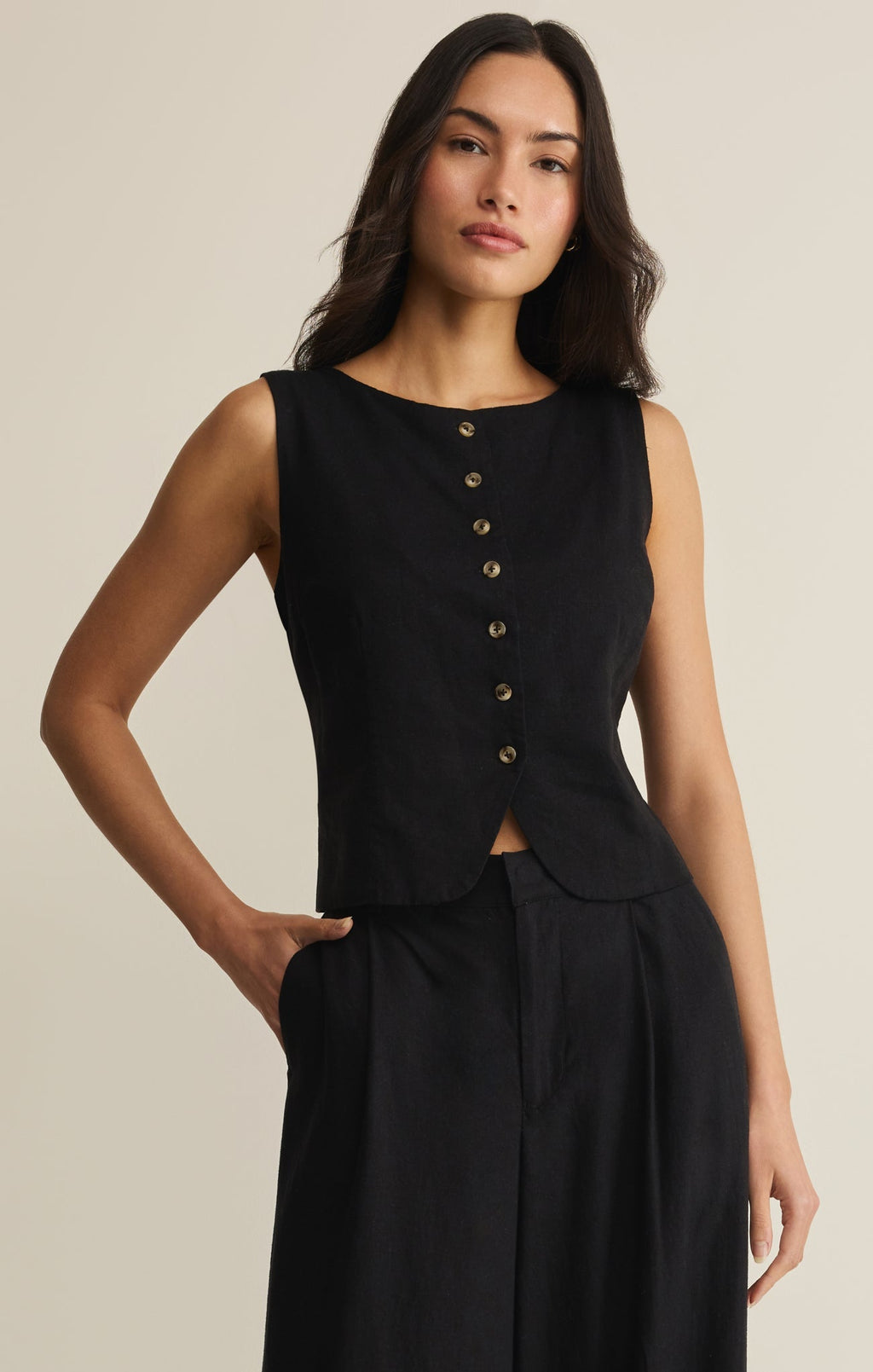 Roman Linen Vest