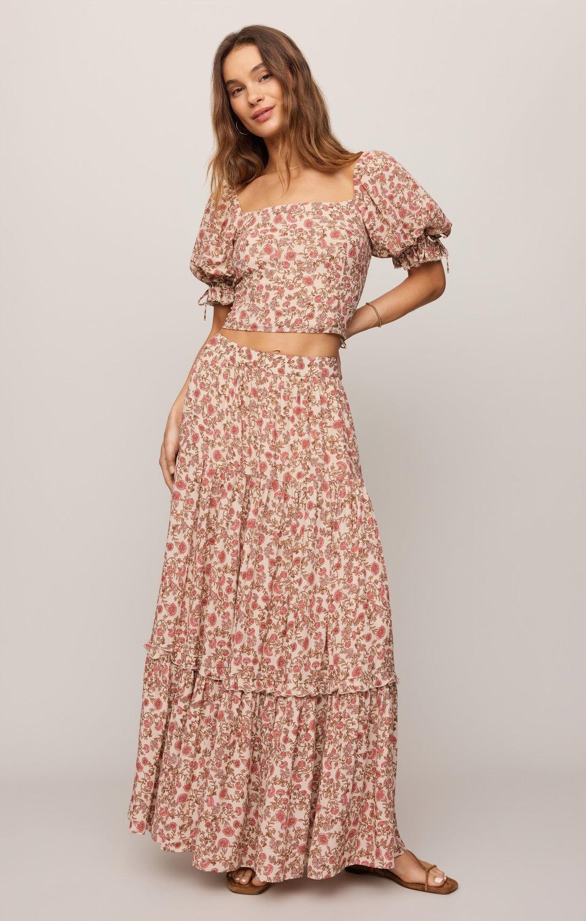 Moira Floral Cropped Top