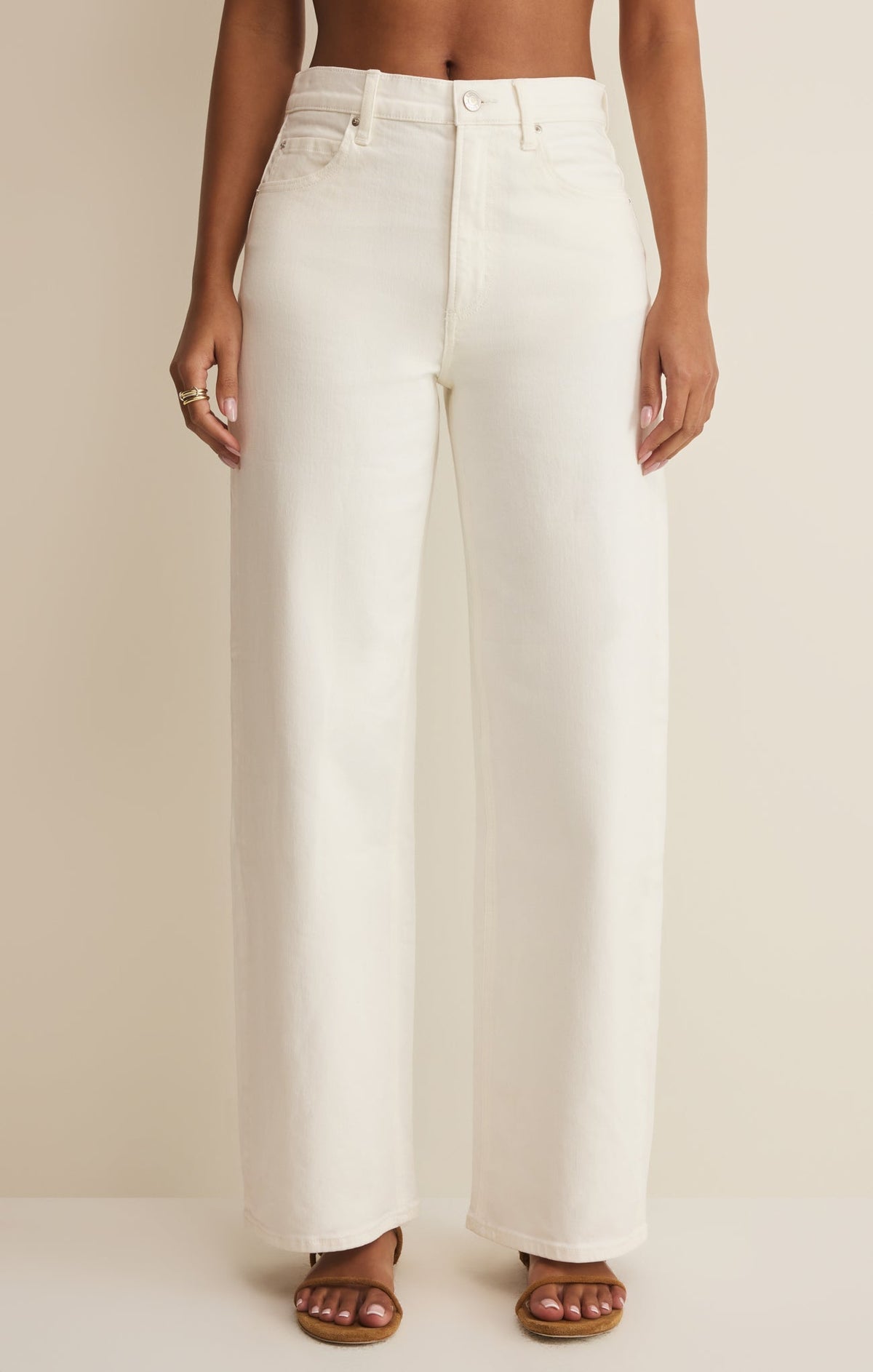 Remi High Rise Denim Bowed Pant