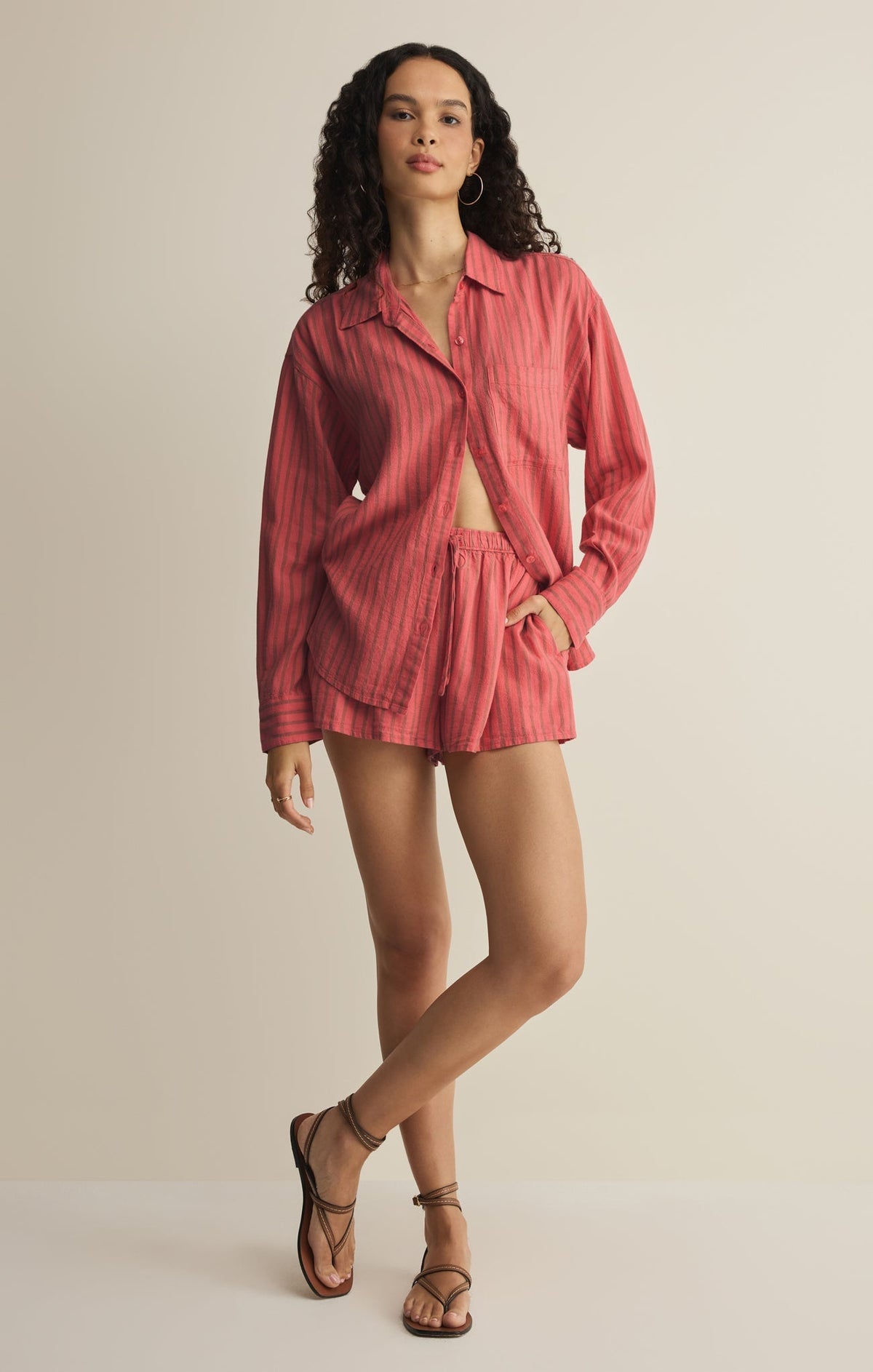 The Perfect Linen Striped Short