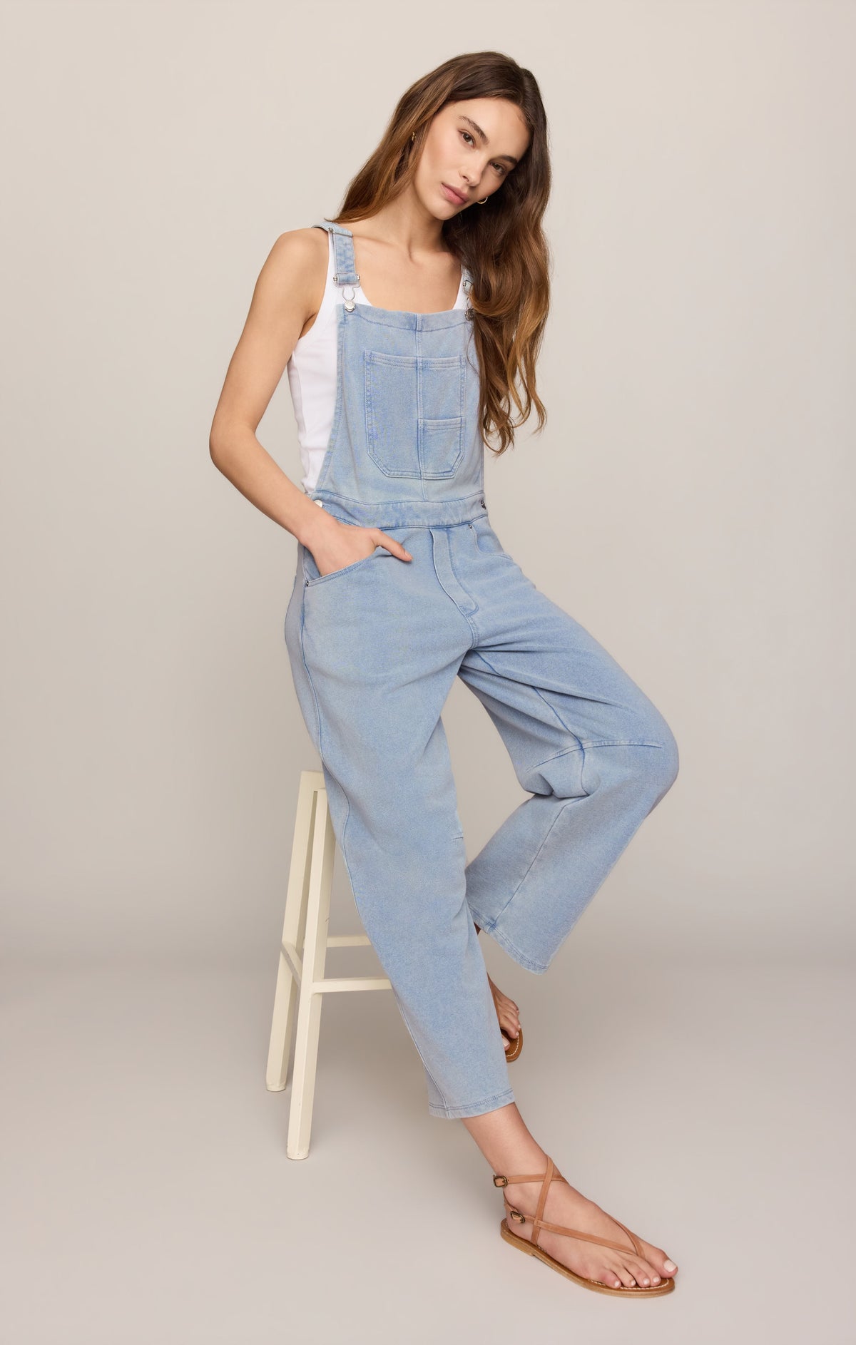 Pipeline Knit Denim Overalls