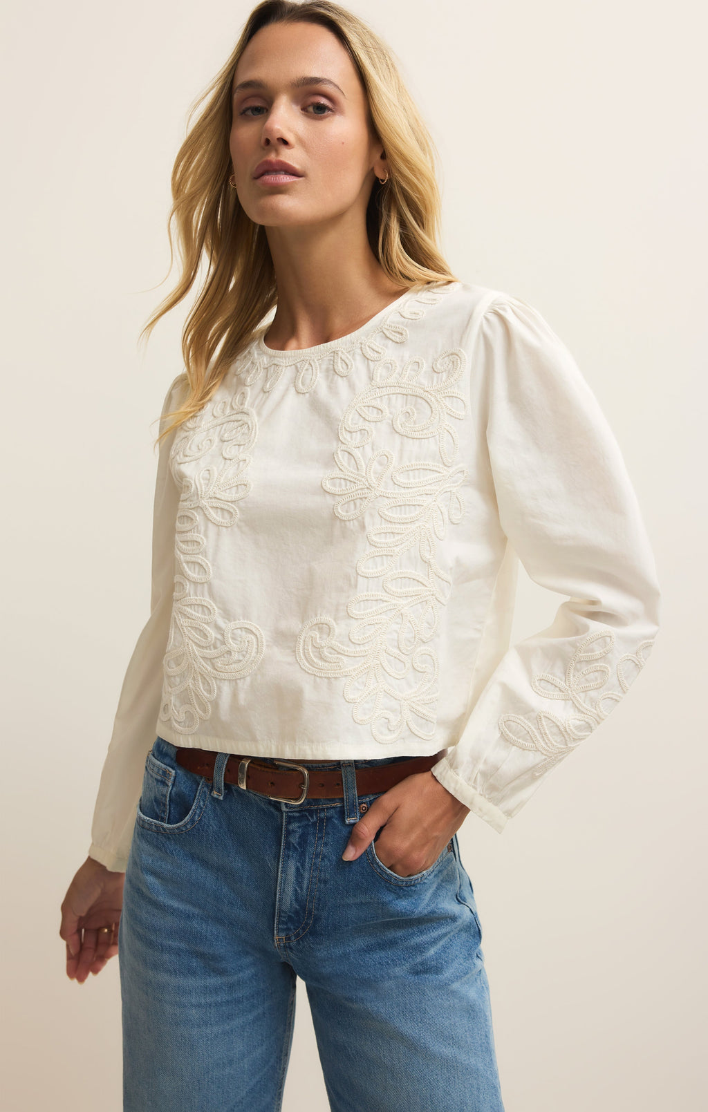 Tatiana Embroidered Cropped Top