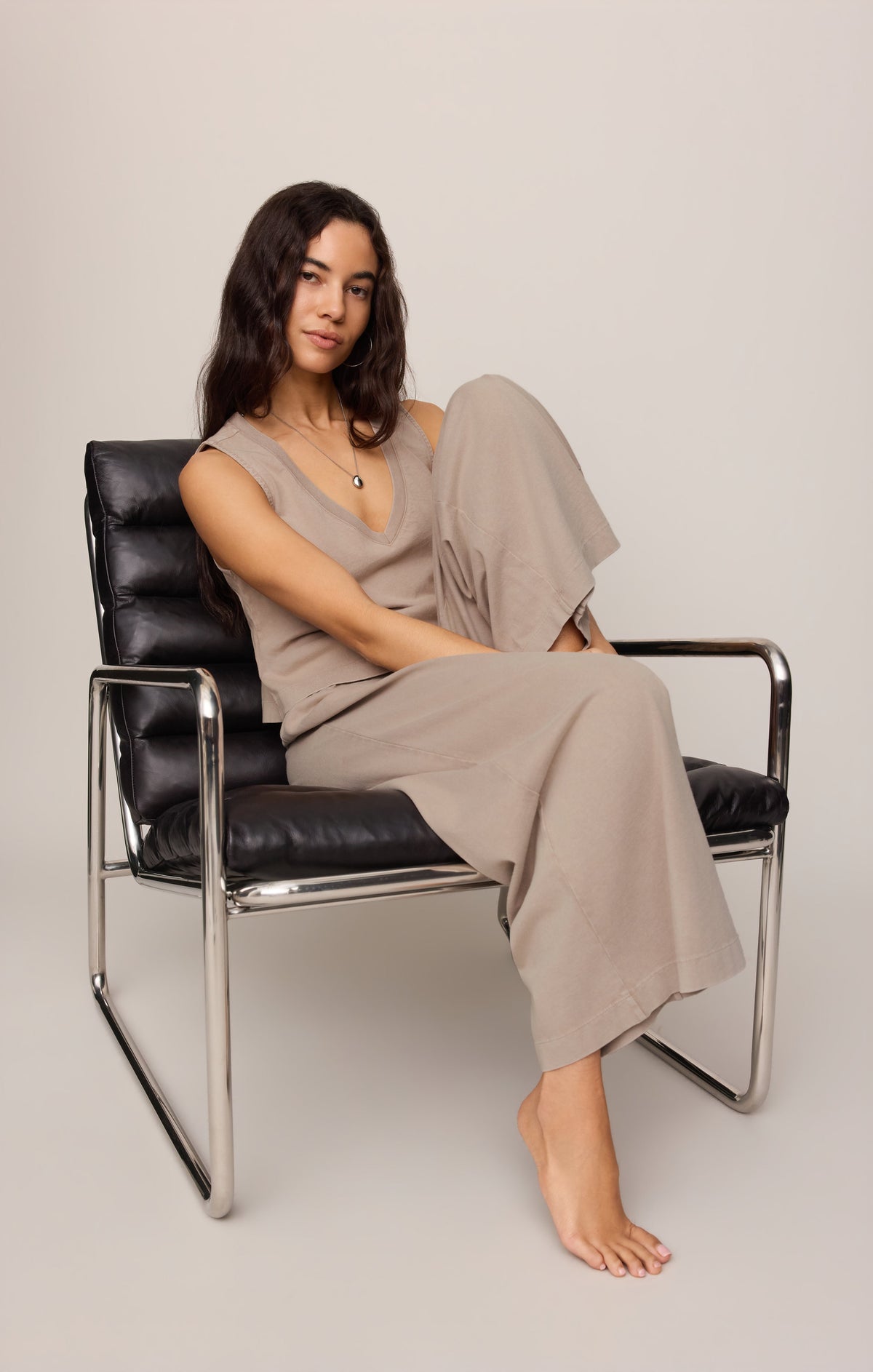 Sloane V-Neck Cotton Jersey Tank