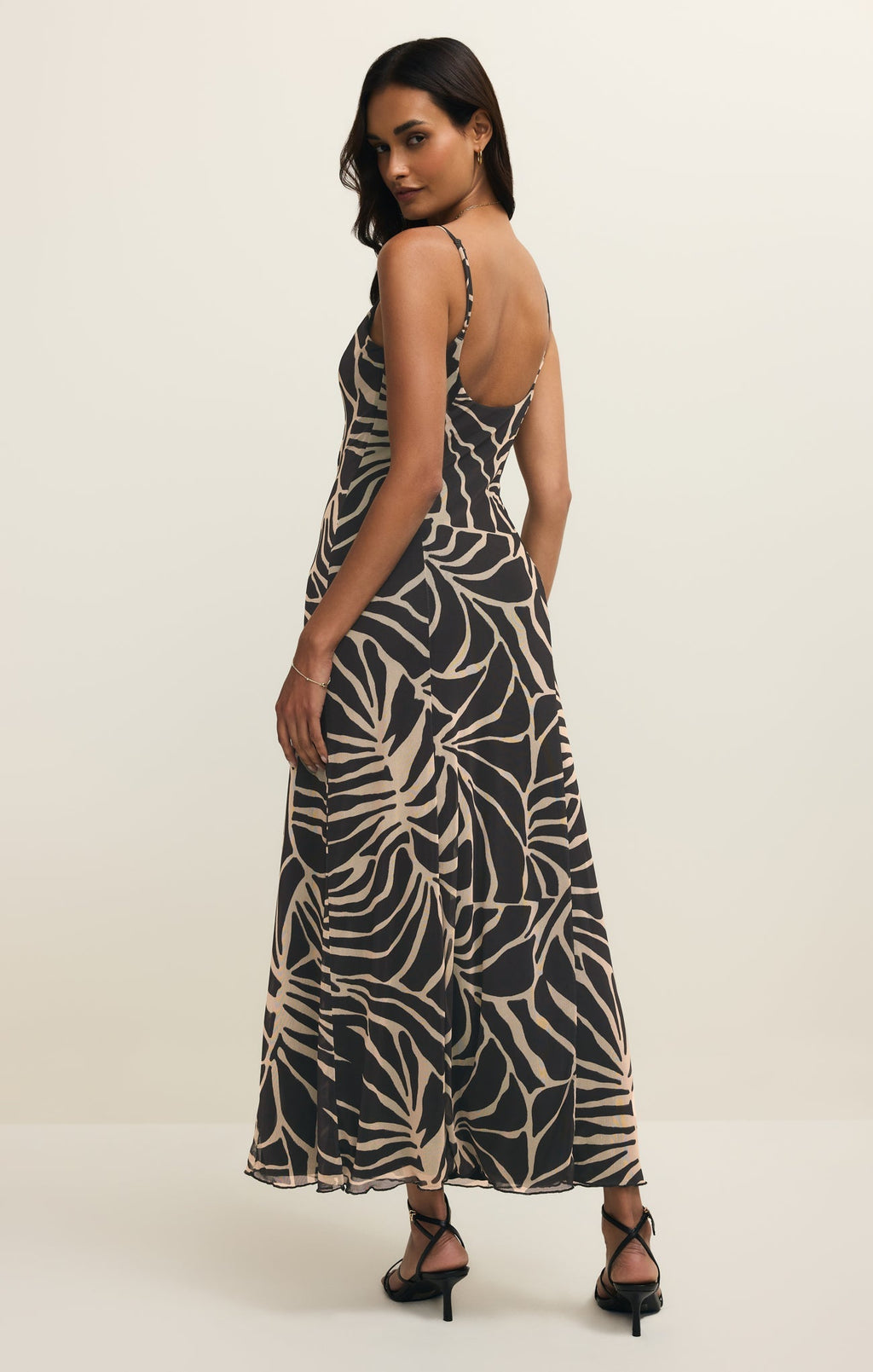 Charisma Tova Palm Mesh Maxi Dress