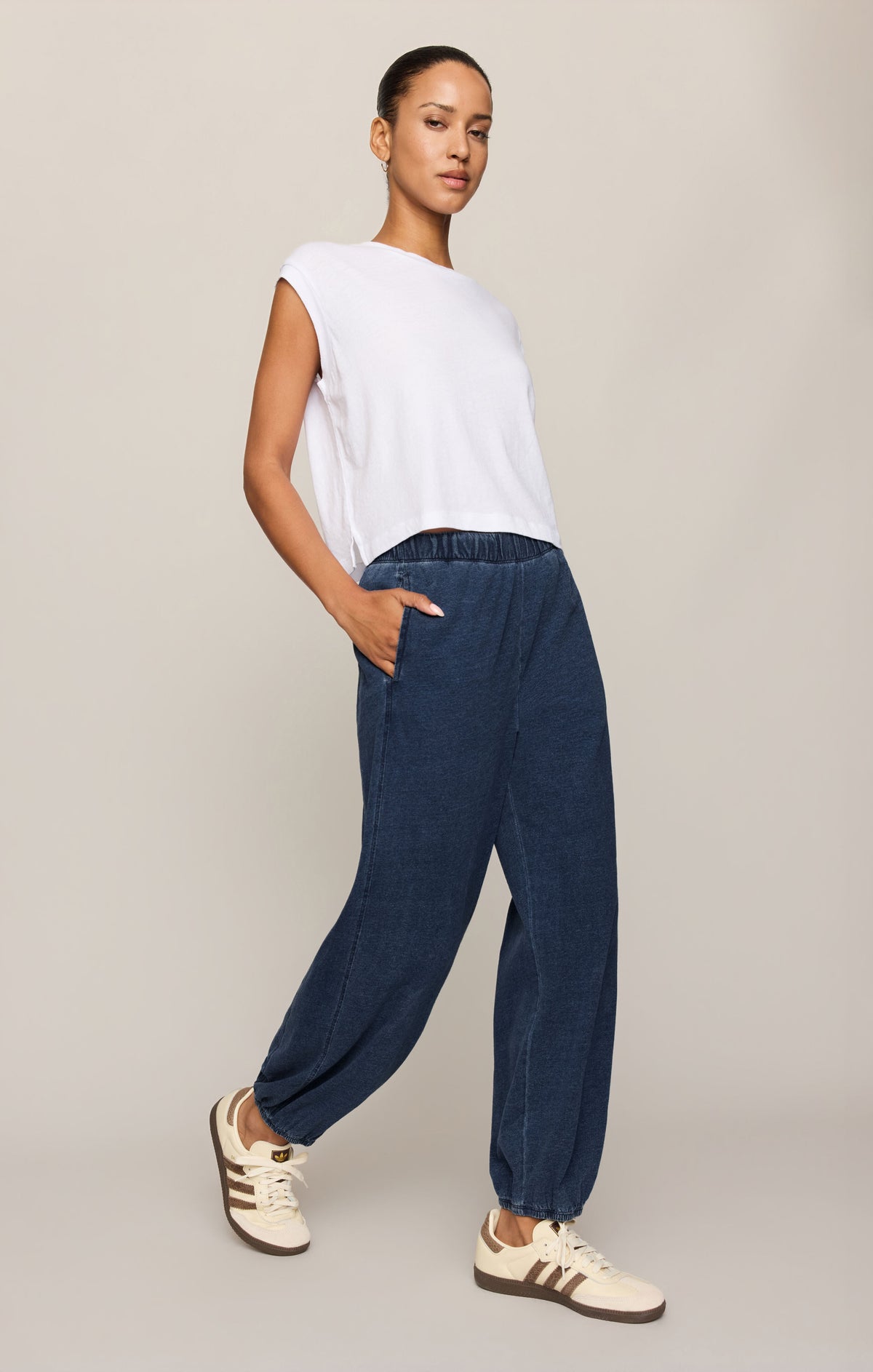 Janie Knit Denim Jogger
