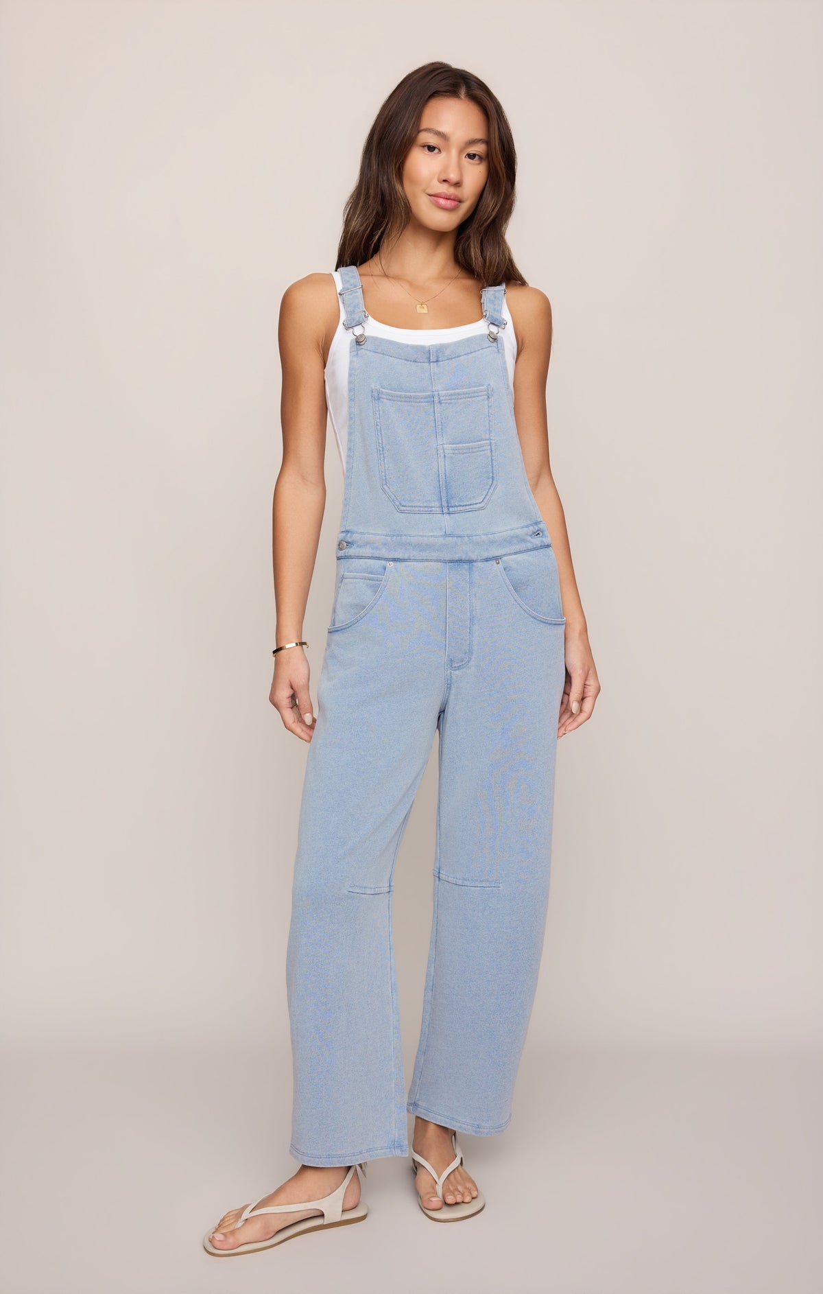 Pipeline Knit Denim Overalls