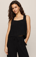 Charli Cropped Linen Tank