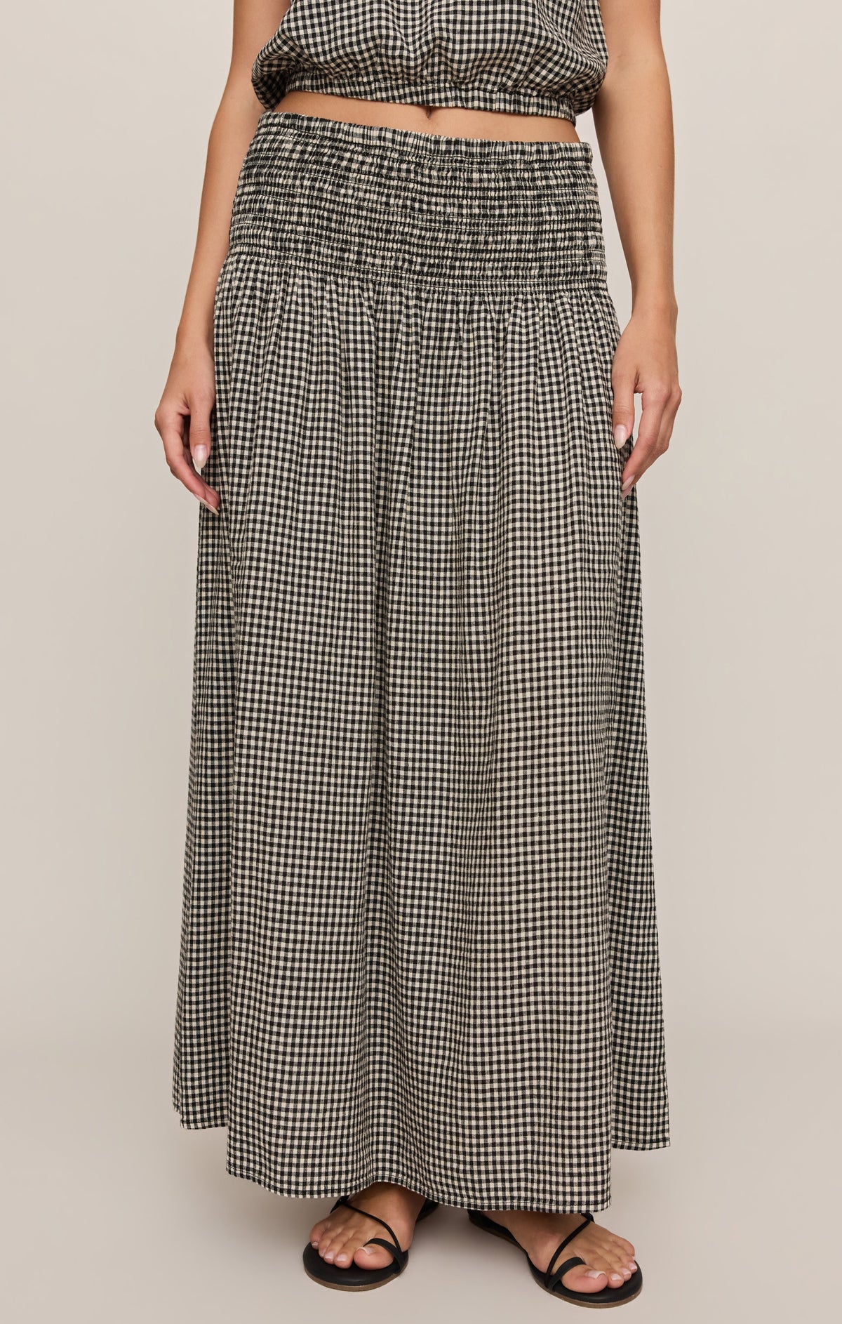 Brooke Gingham Maxi Skirt
