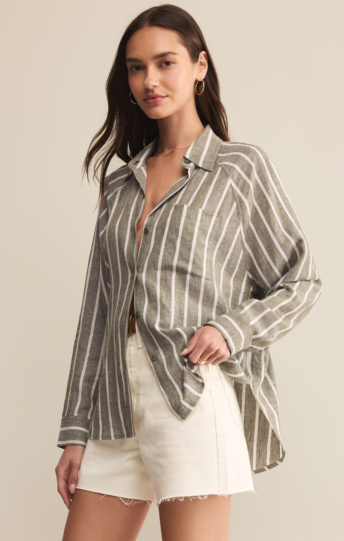 The Perfect Linen Striped Top