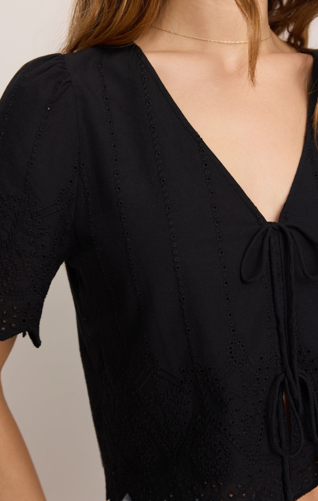 Oceanside Embroidered Top