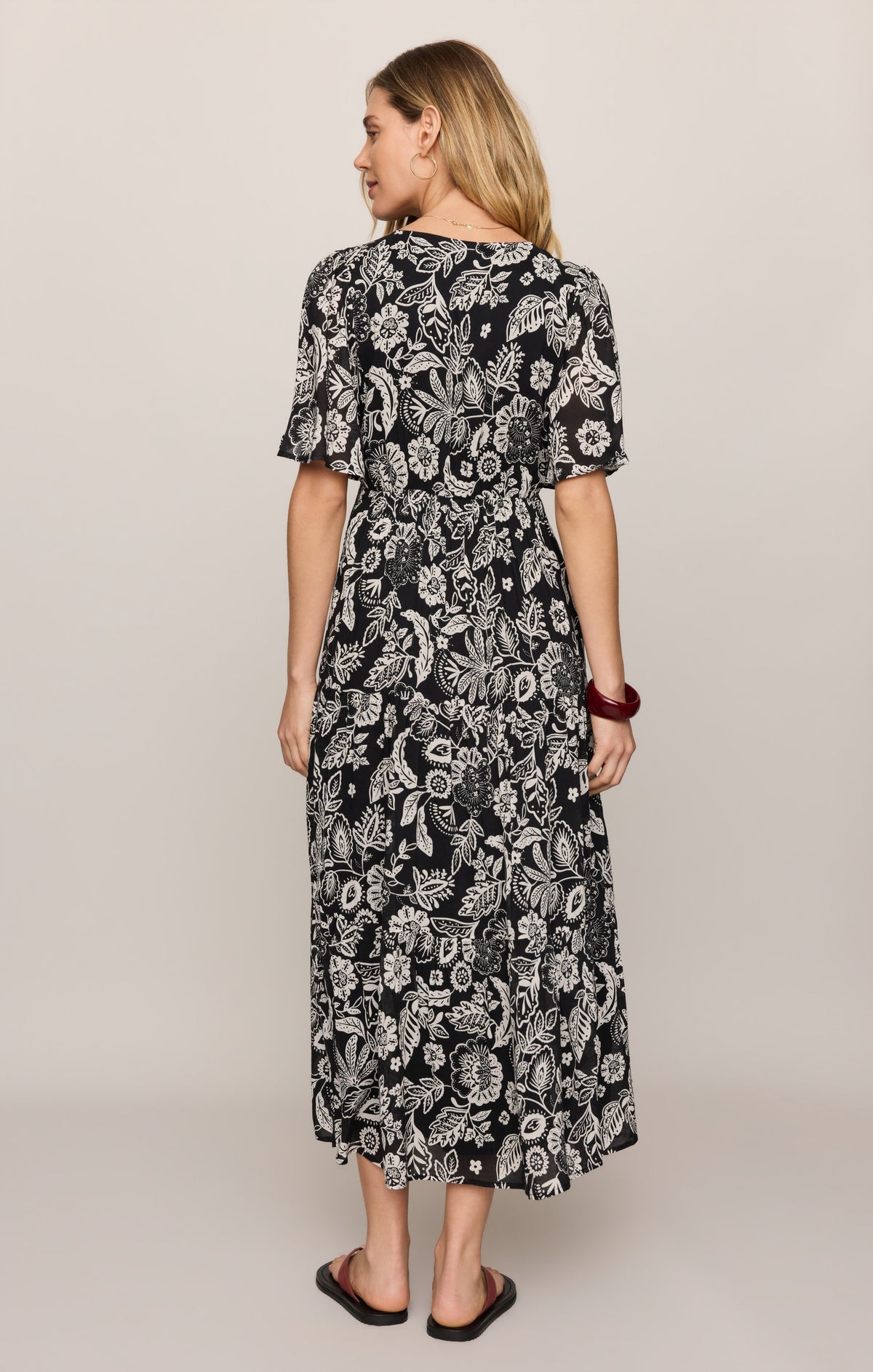 Lacey Floral Midi Dress