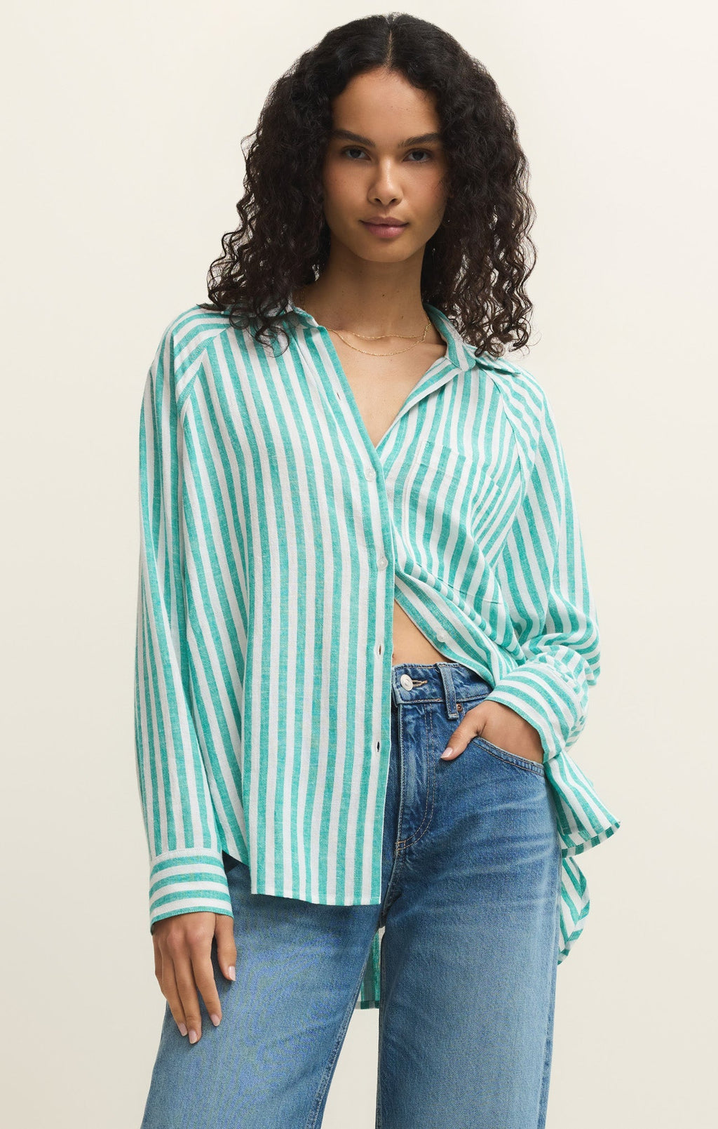 The Perfect Linen Striped Top