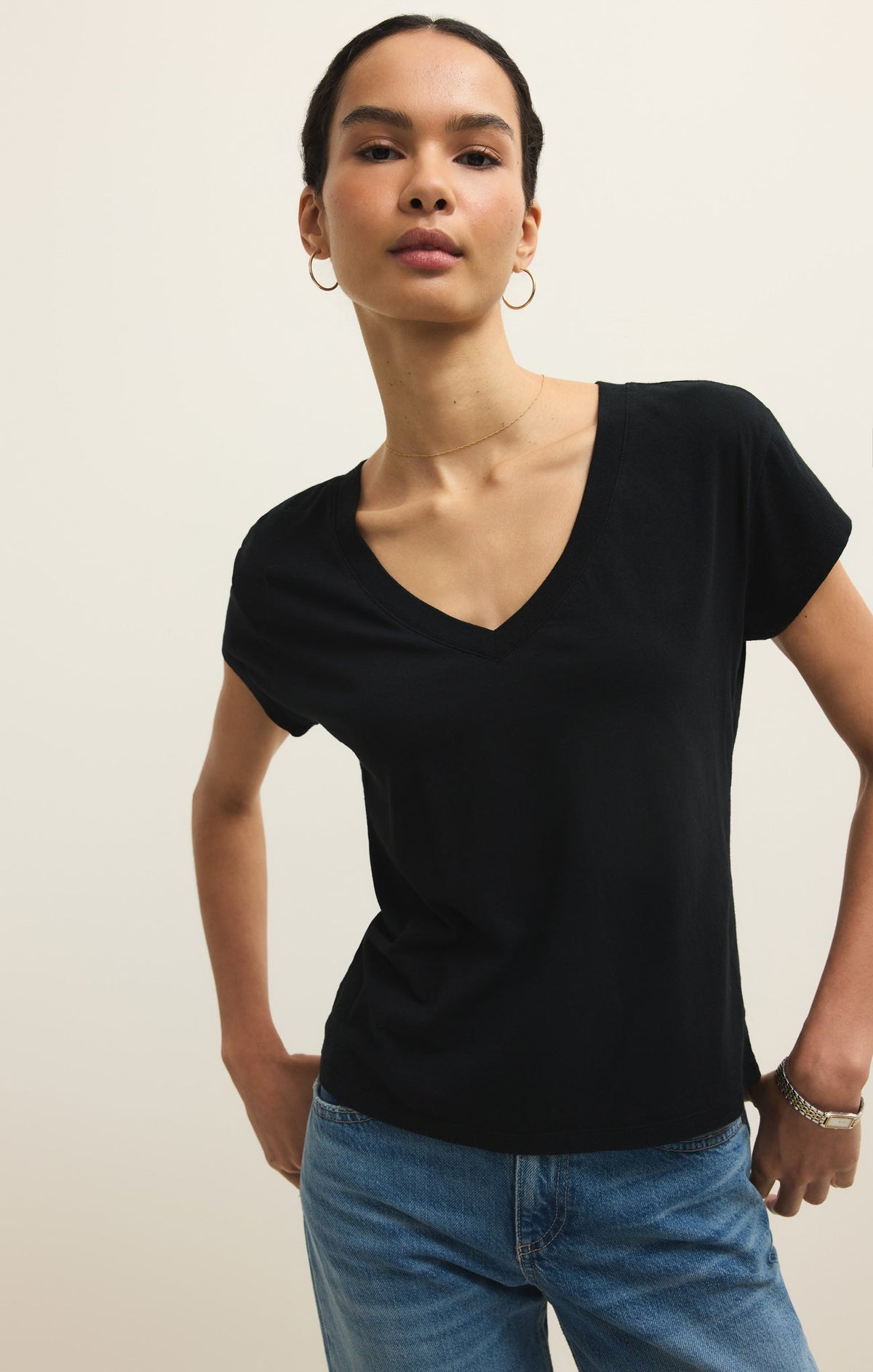 Modern Jersey V-Neck Tee